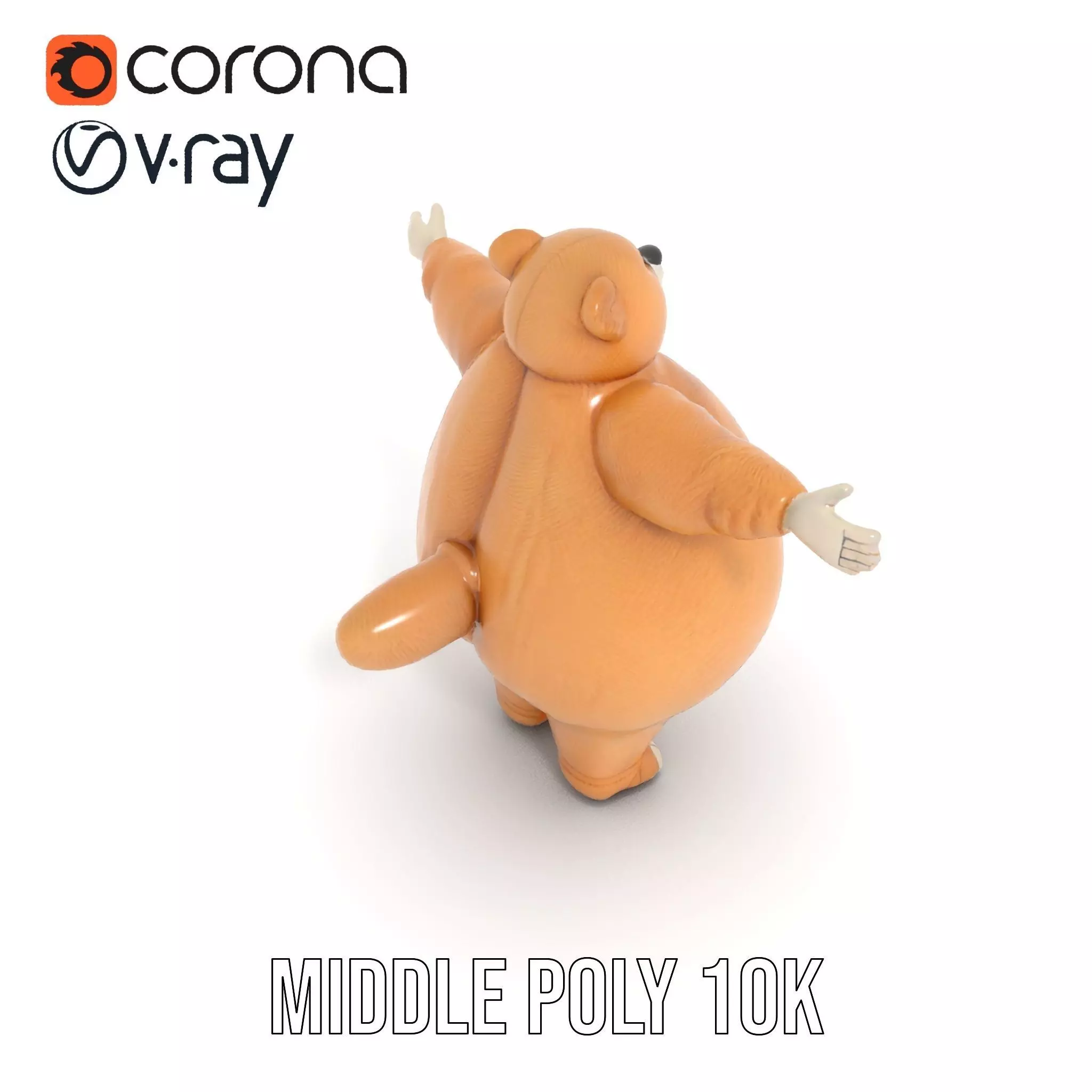 Fluffy Teddy Bear model pack Low-poly 3D model_18