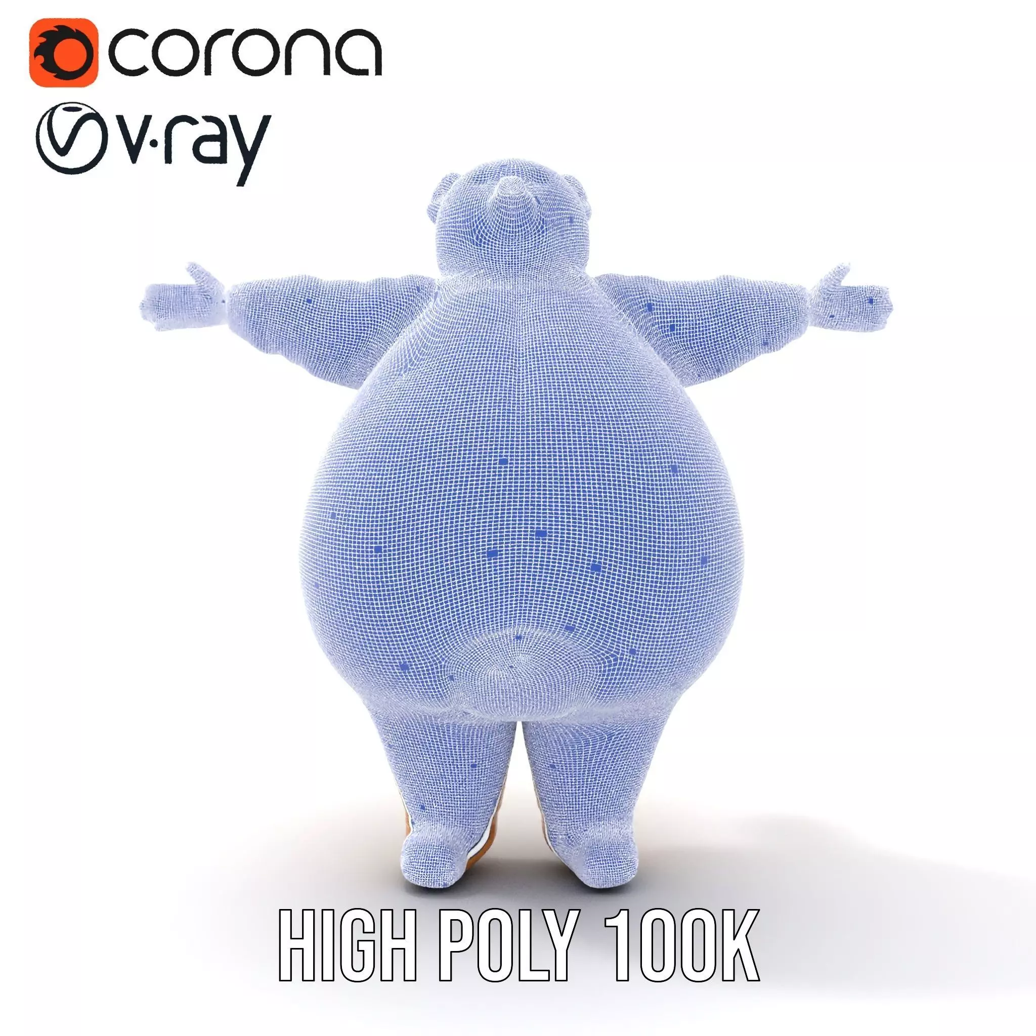 Fluffy Teddy Bear model pack Low-poly 3D model_33