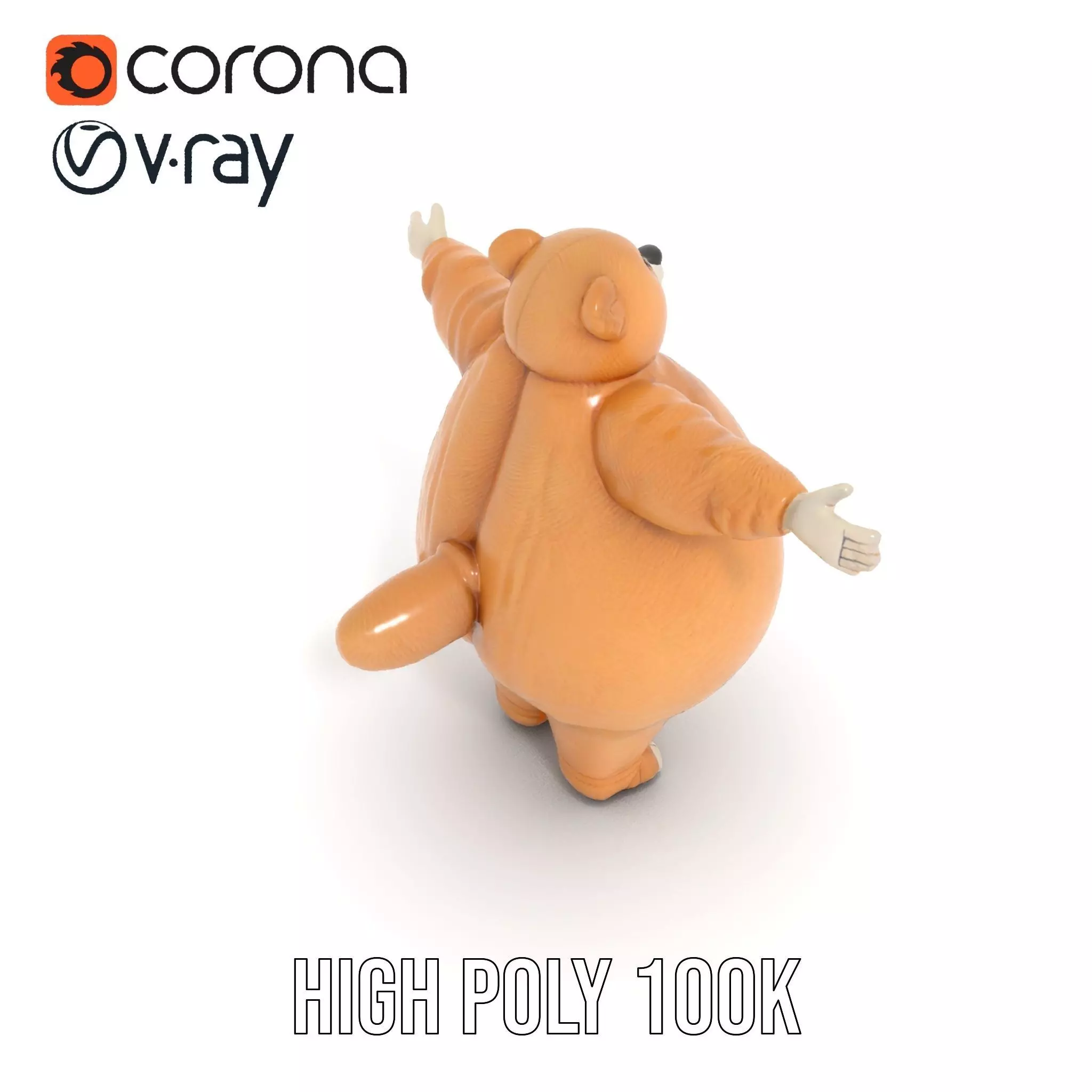 Fluffy Teddy Bear model pack Low-poly 3D model_22