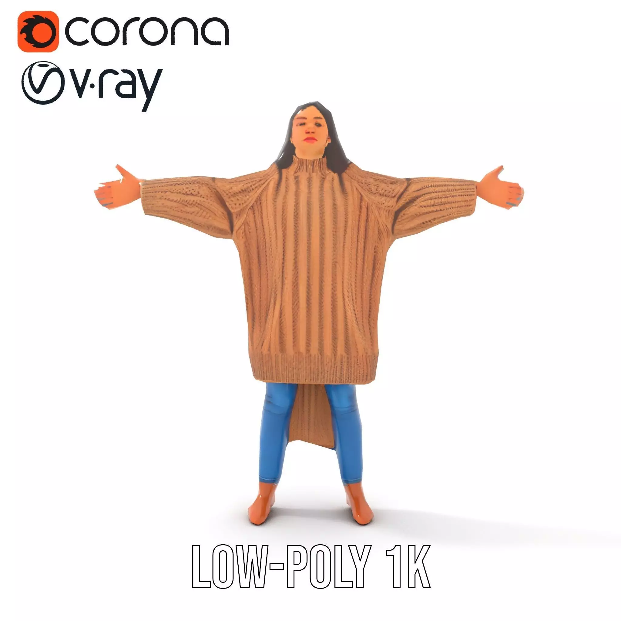 Cozy Knit Sweater model pack Low-poly 3D model_24
