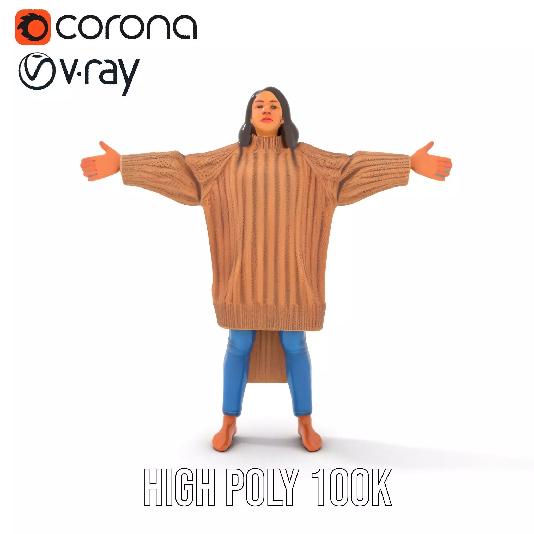 Cozy Knit Sweater model pack Low-poly 3D model_28
