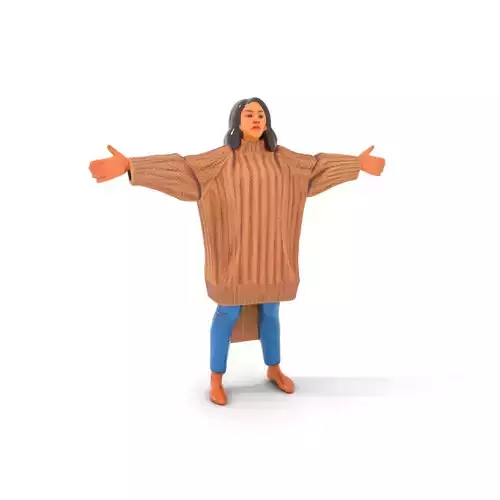 Cozy Knit Sweater model pack Low-poly 3D model