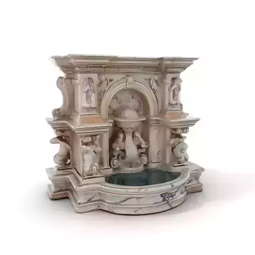 Ornate Marble Fountain model pack
