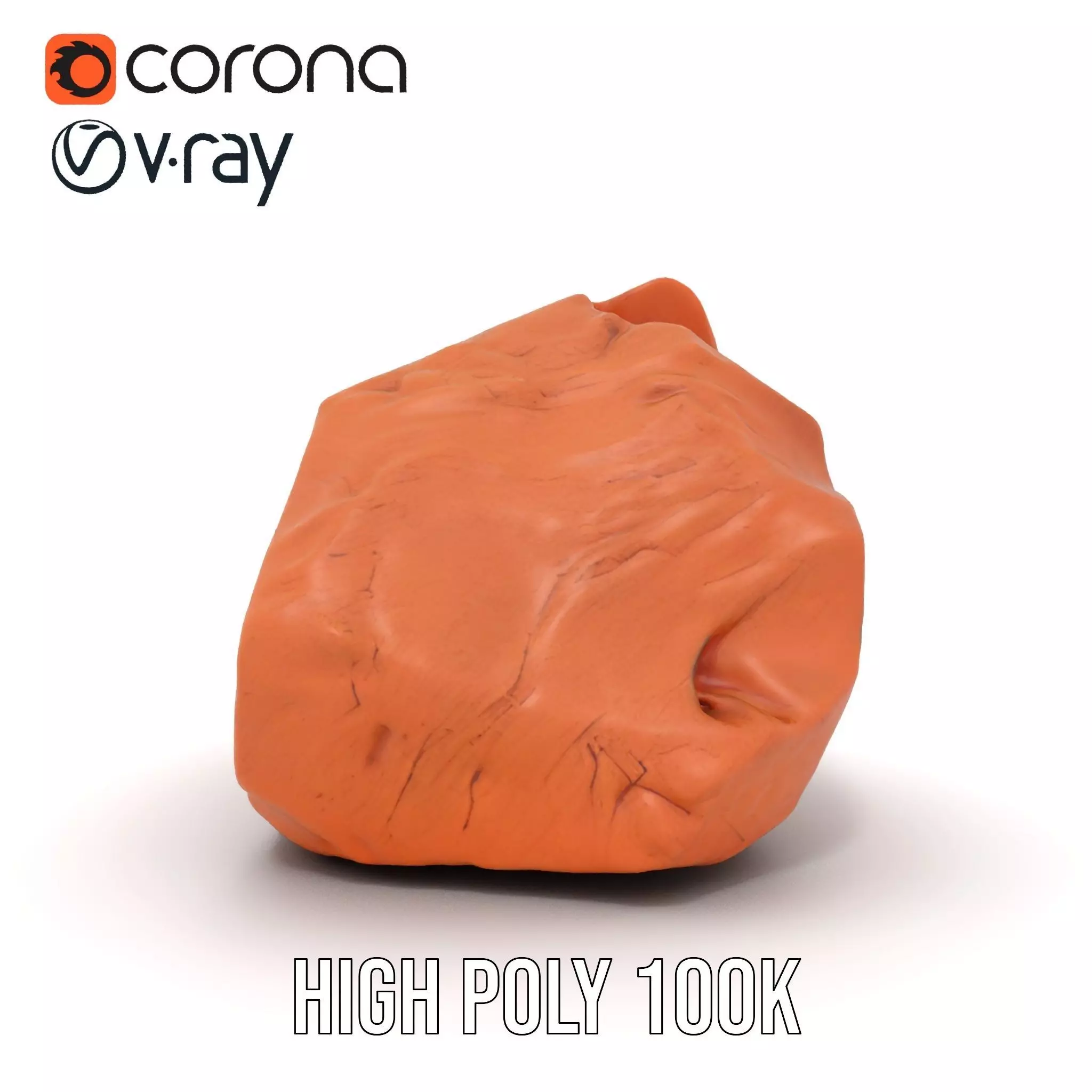 Red Sandstone Boulder model pack Low-poly 3D model_18