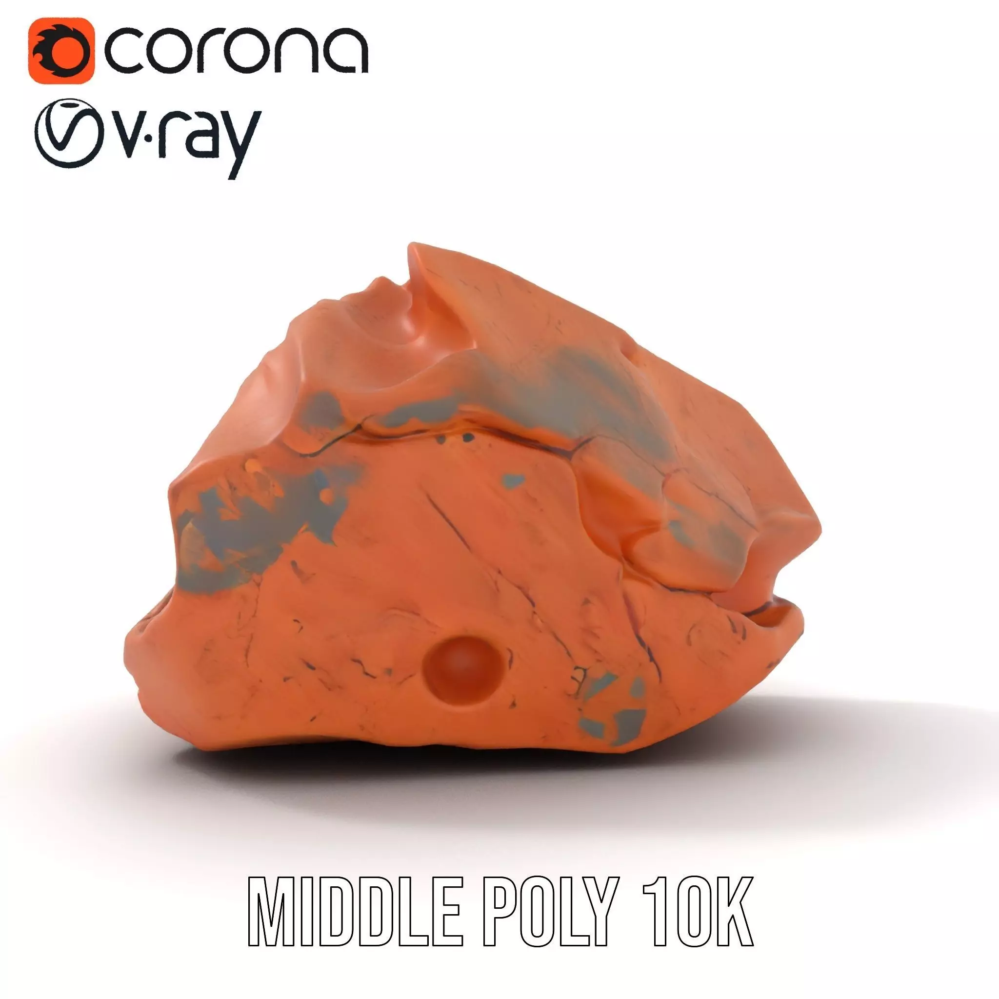 Red Sandstone Boulder model pack Low-poly 3D model_6