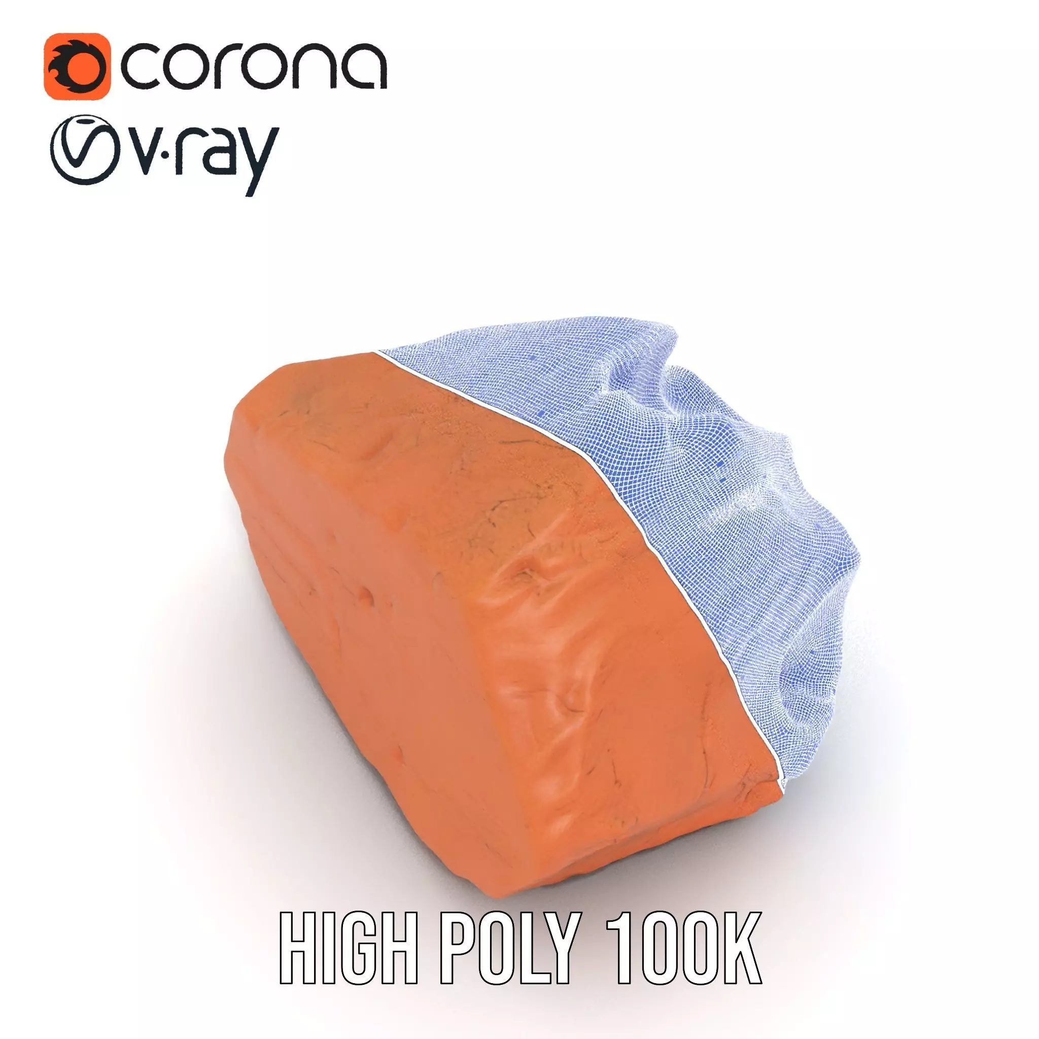 Red Sandstone Boulder model pack Low-poly 3D model_32