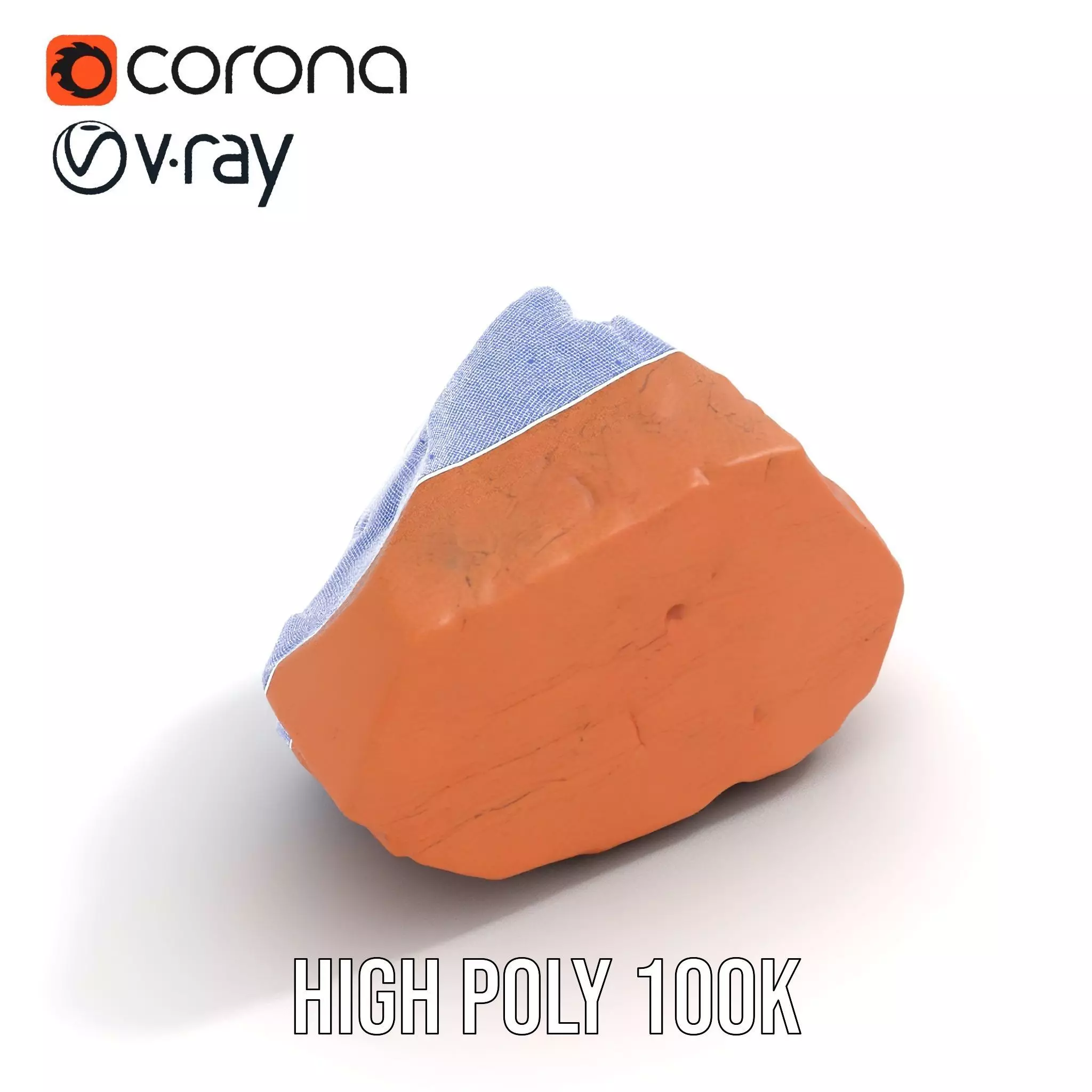 Red Sandstone Boulder model pack Low-poly 3D model_21