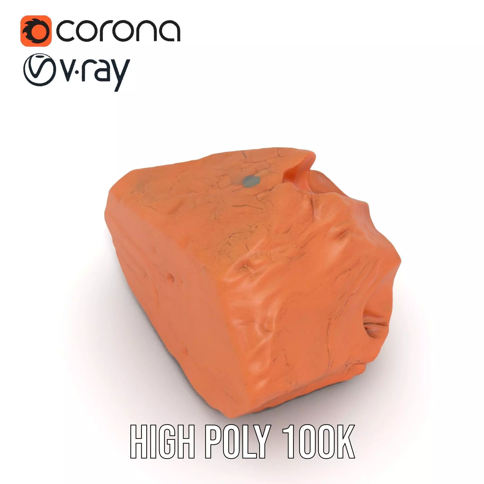 Red Sandstone Boulder model pack Low-poly 3D model_29