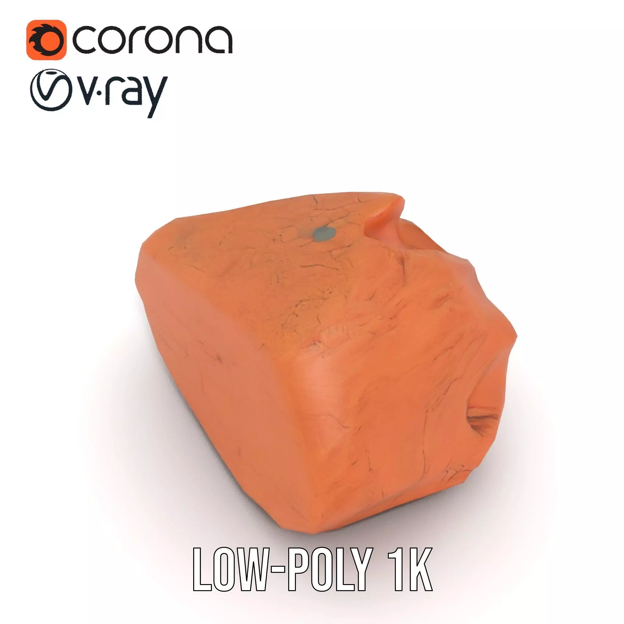 Red Sandstone Boulder model pack Low-poly 3D model_31