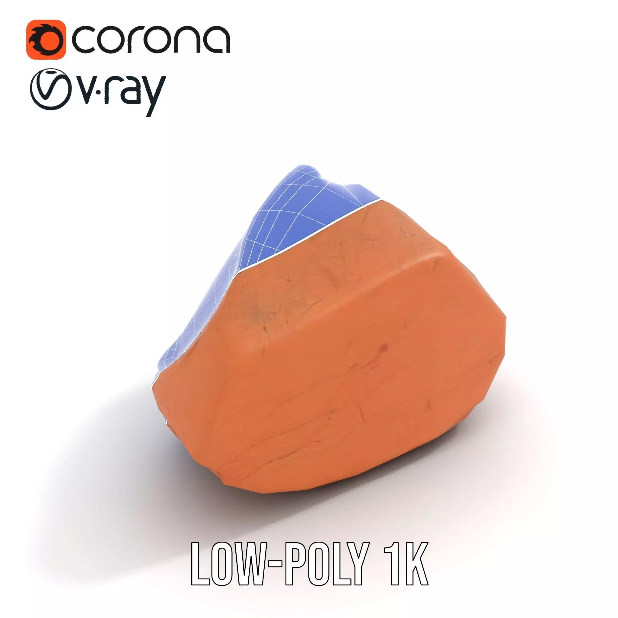 Red Sandstone Boulder model pack Low-poly 3D model_28