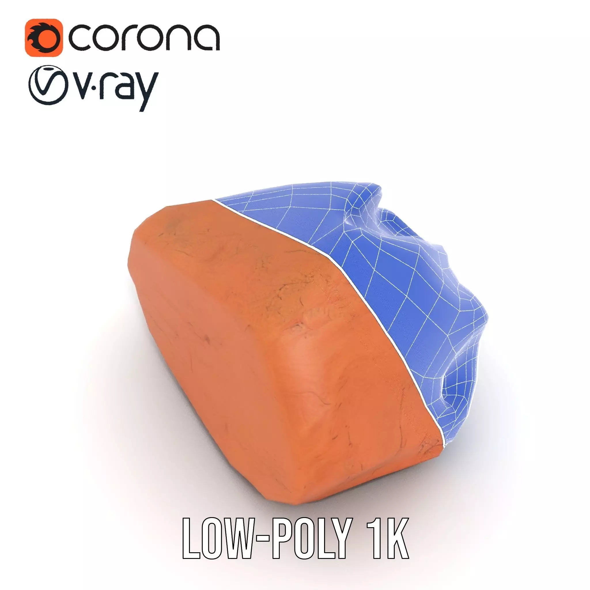 Red Sandstone Boulder model pack Low-poly 3D model_25