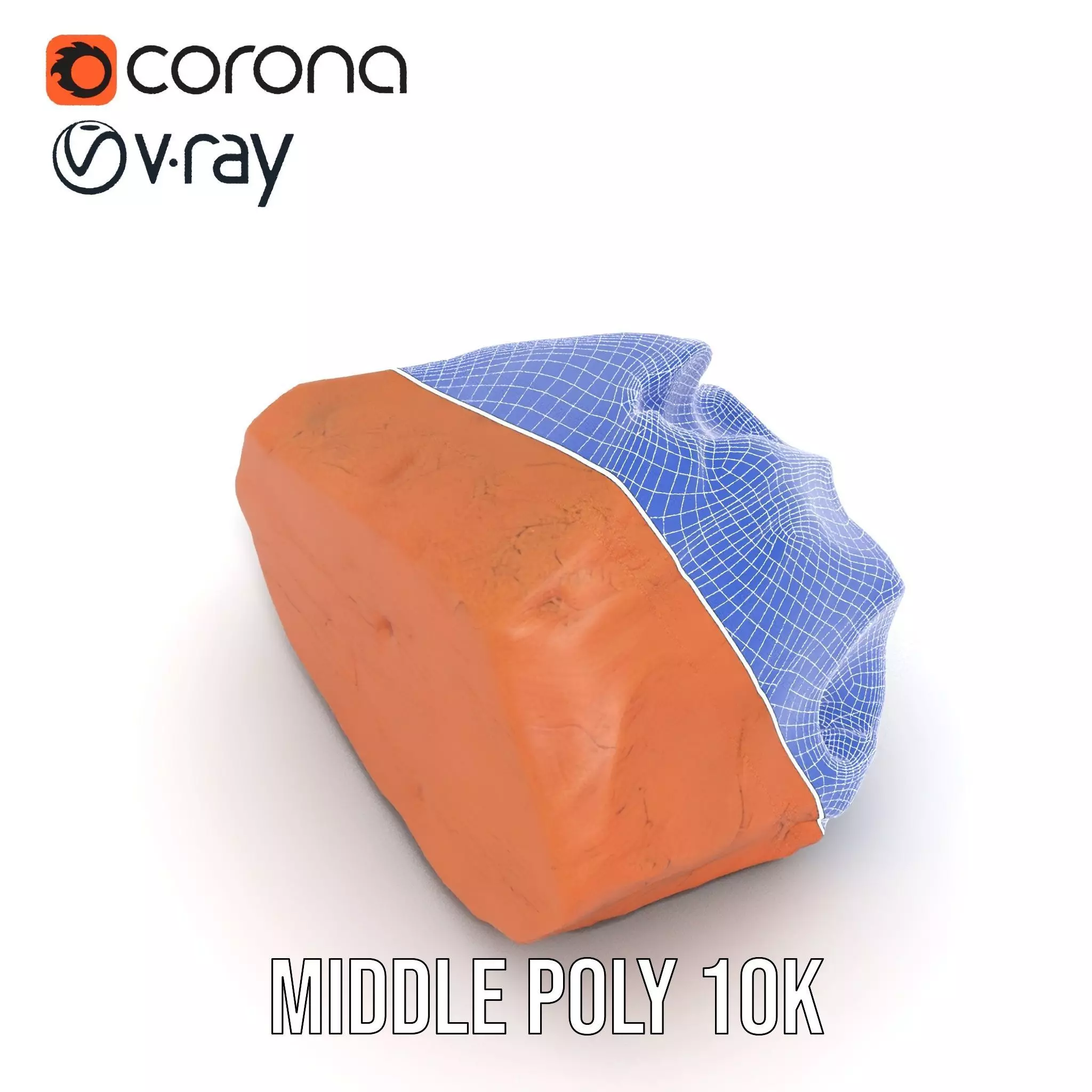 Red Sandstone Boulder model pack Low-poly 3D model_30