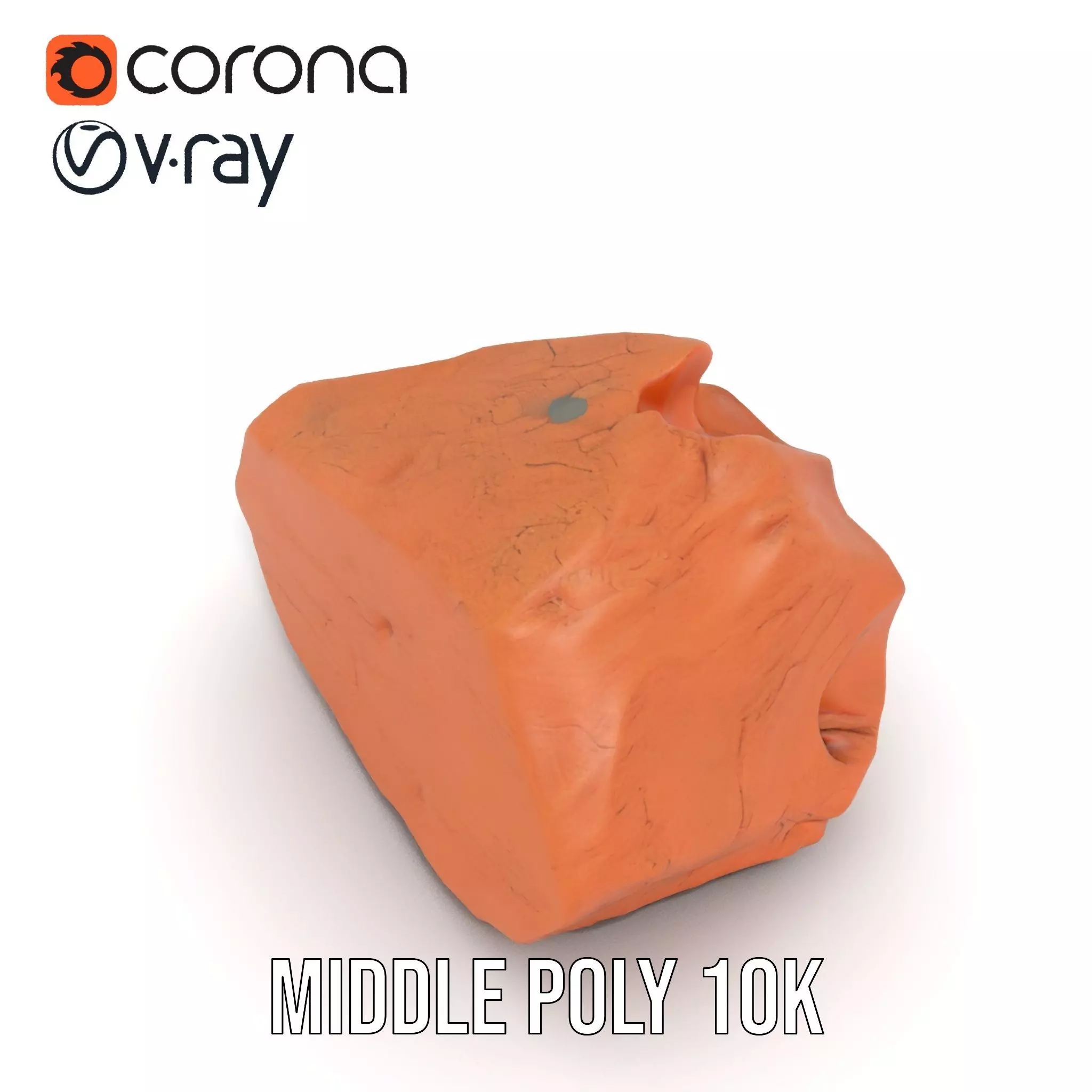 Red Sandstone Boulder model pack Low-poly 3D model_16