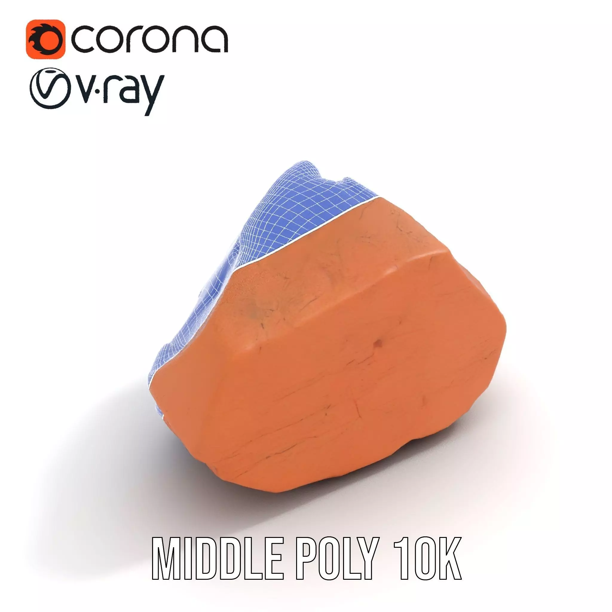 Red Sandstone Boulder model pack Low-poly 3D model_24