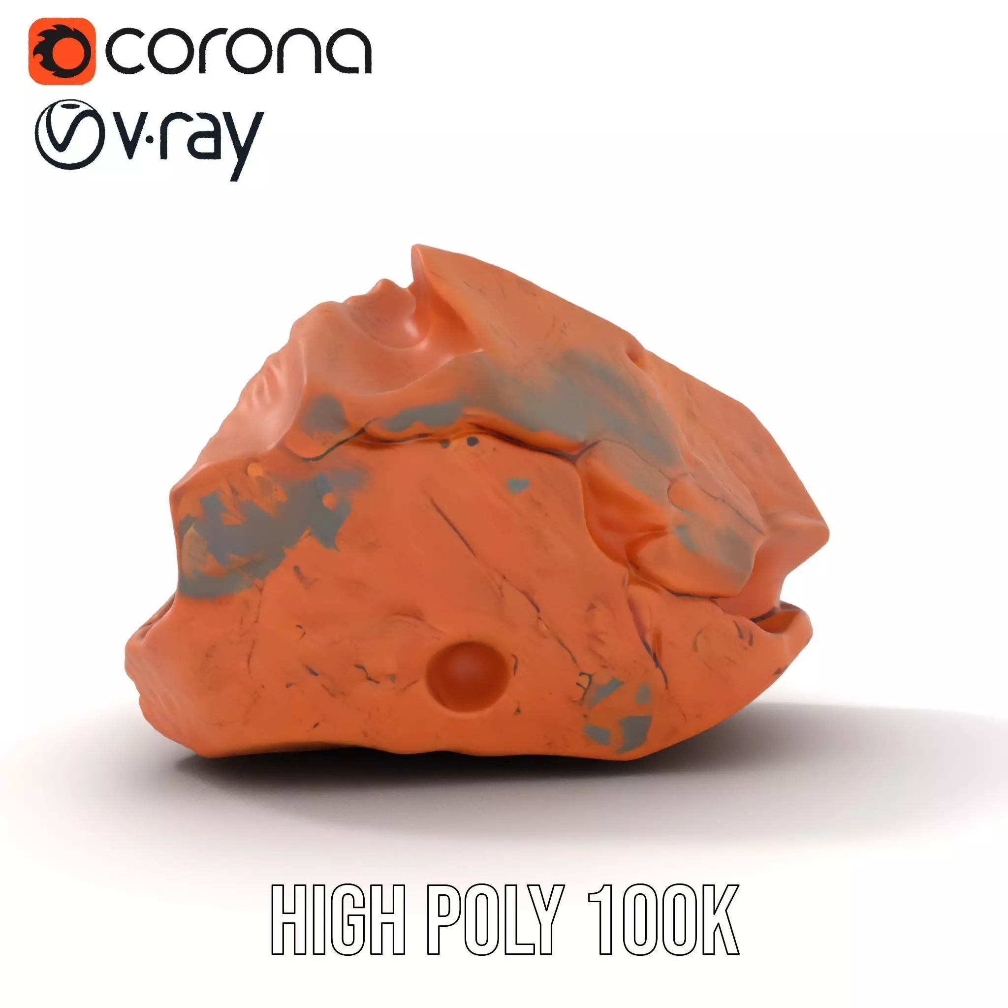 Red Sandstone Boulder model pack Low-poly 3D model_15