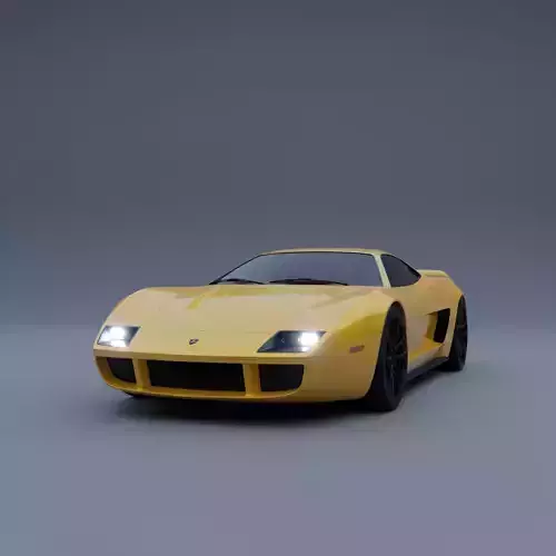 Inspired Yellow Sports Car