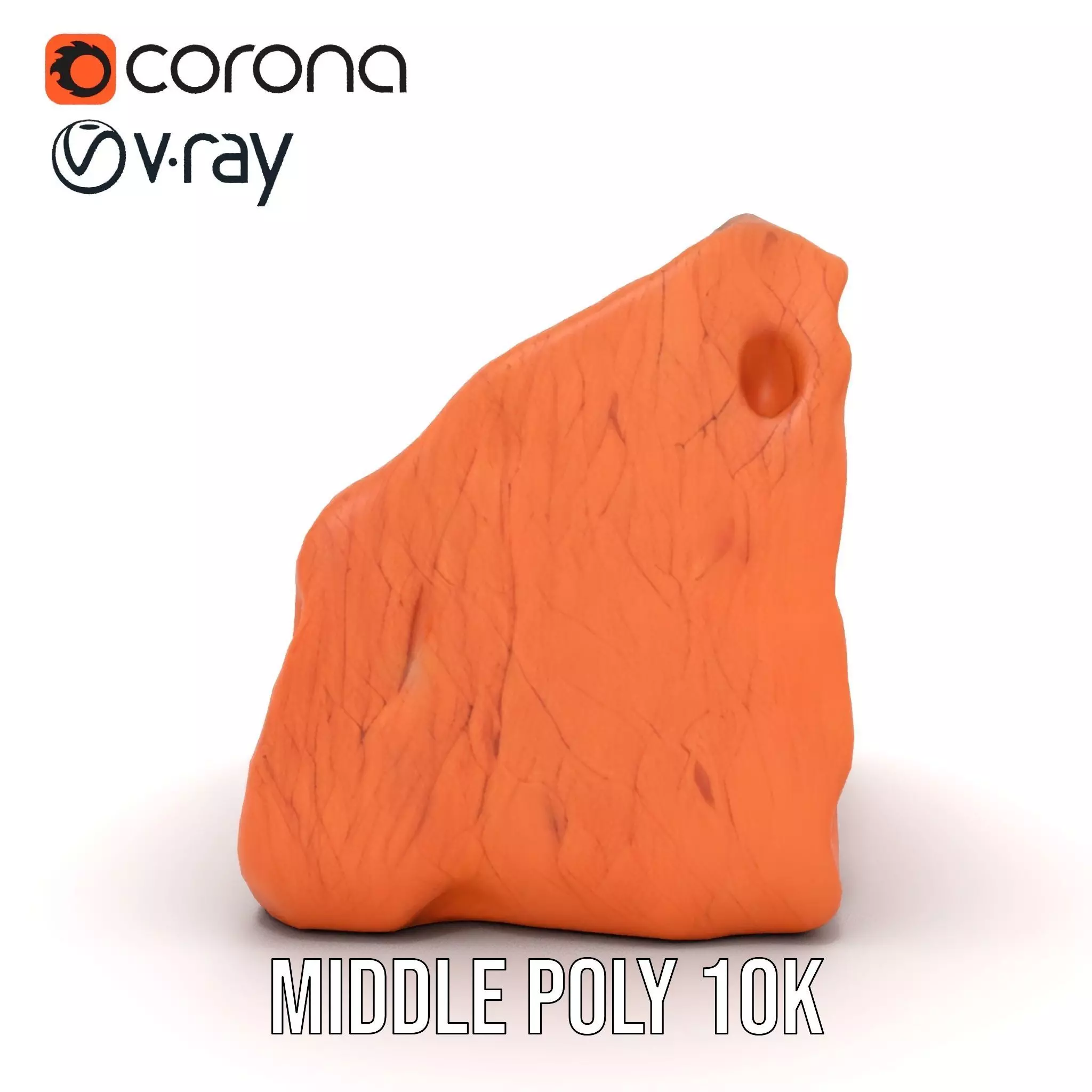 Terracotta Boulder model pack Low-poly 3D model_5