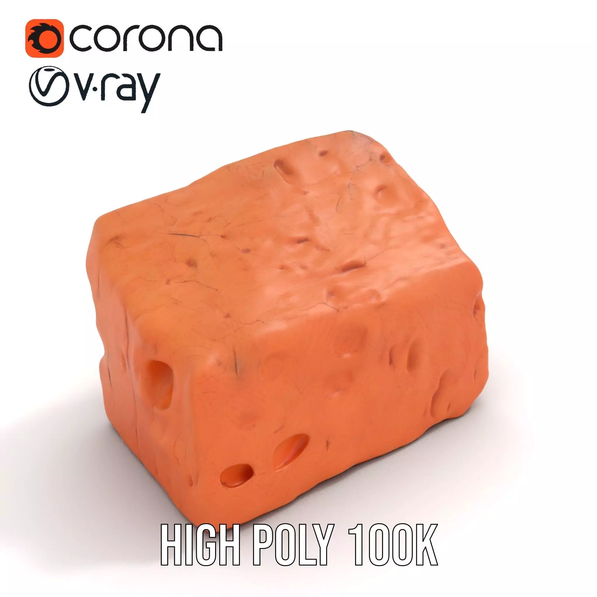 Terracotta Boulder model pack Low-poly 3D model_18