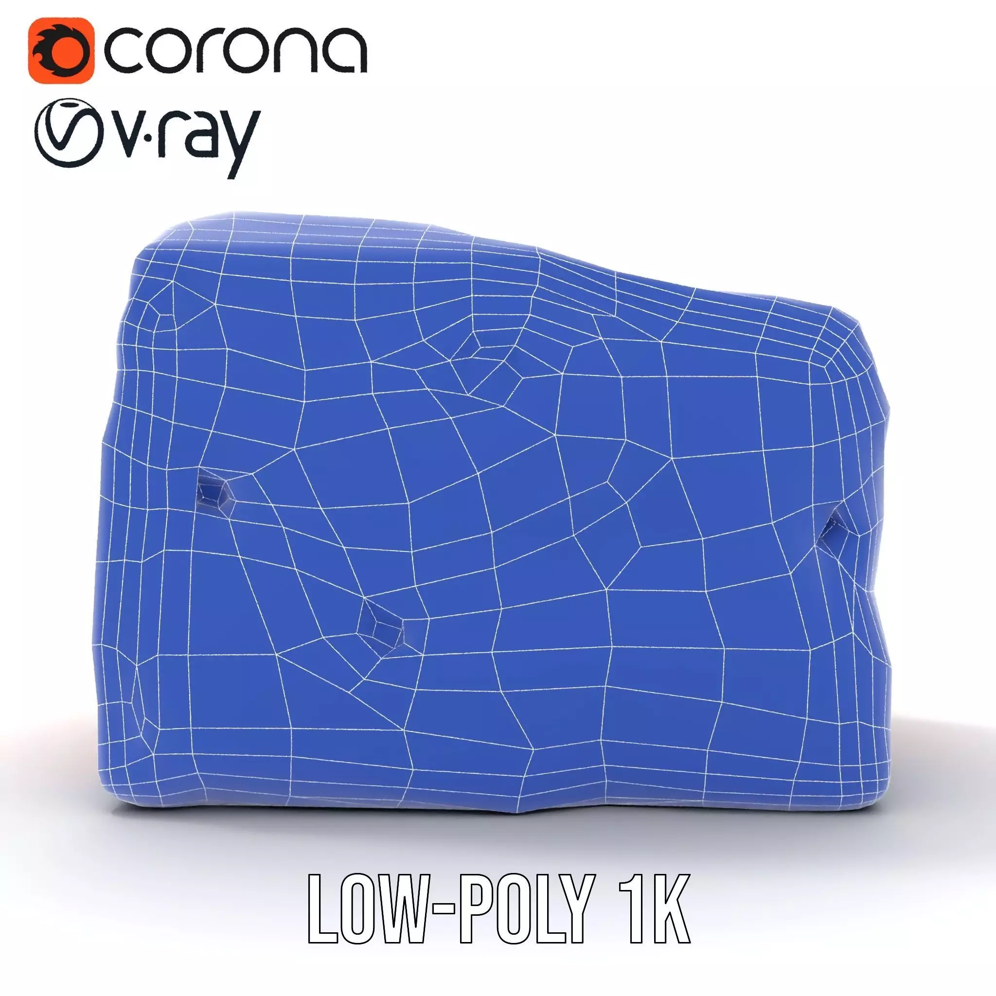 Terracotta Boulder model pack Low-poly 3D model_25