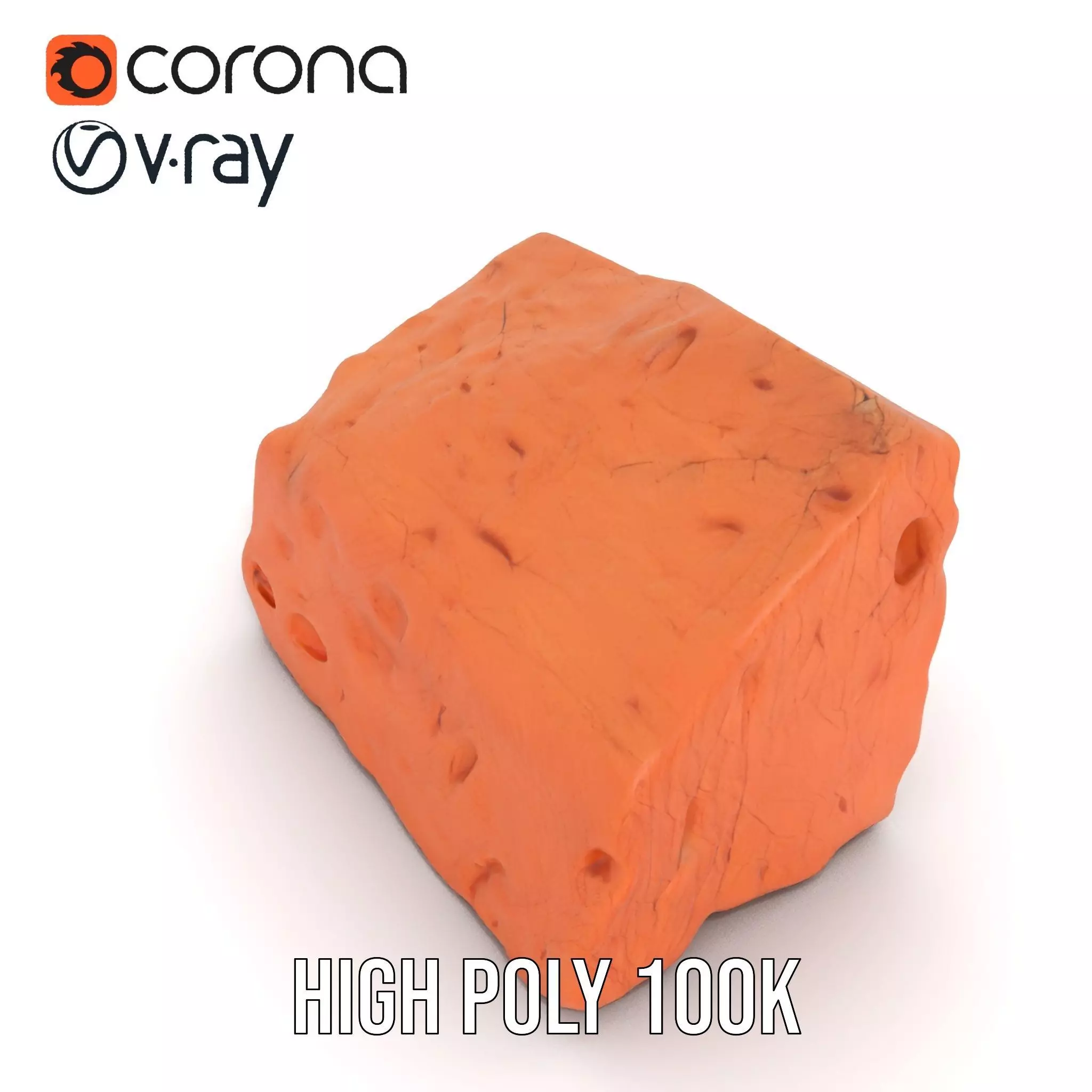 Terracotta Boulder model pack Low-poly 3D model_26