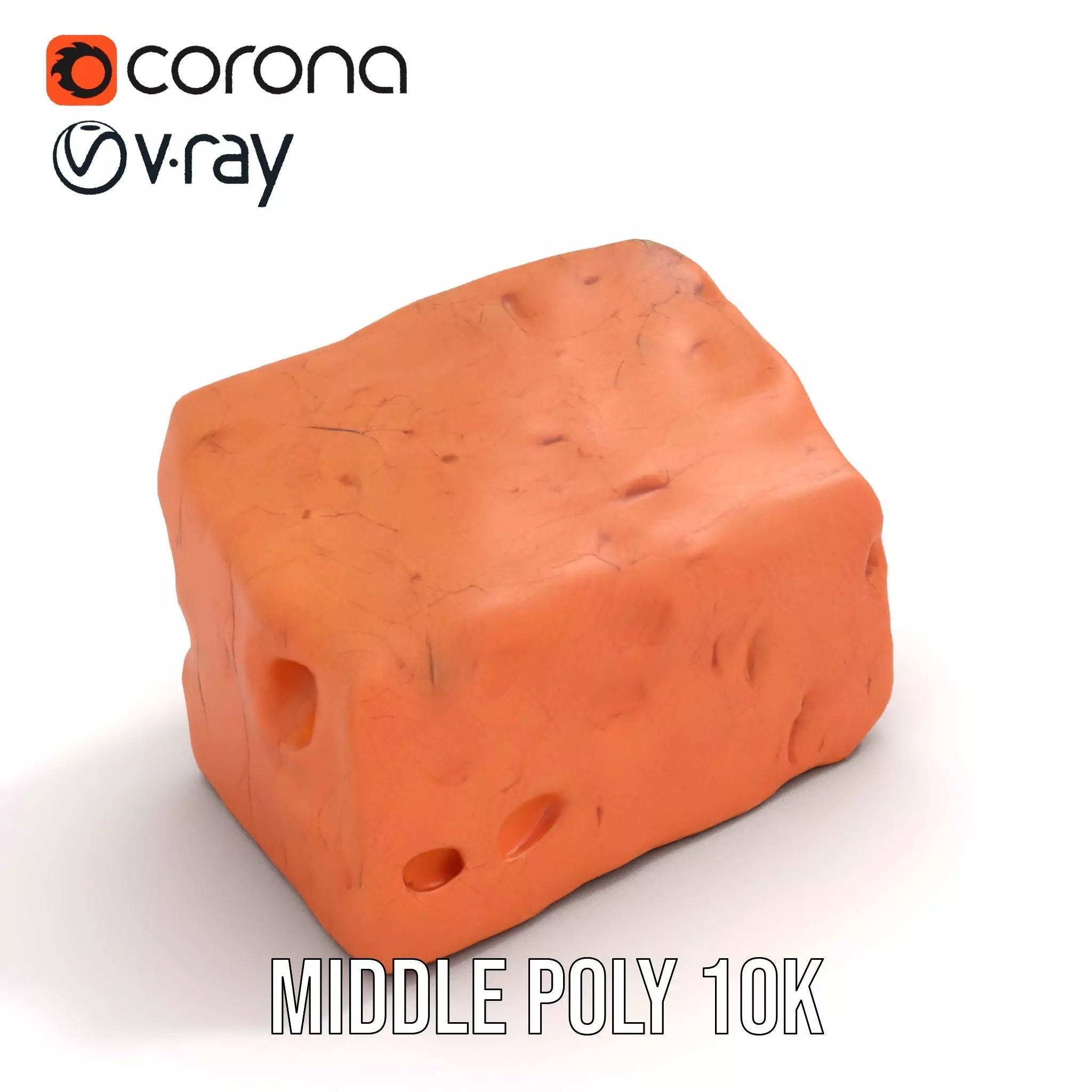 Terracotta Boulder model pack Low-poly 3D model_13