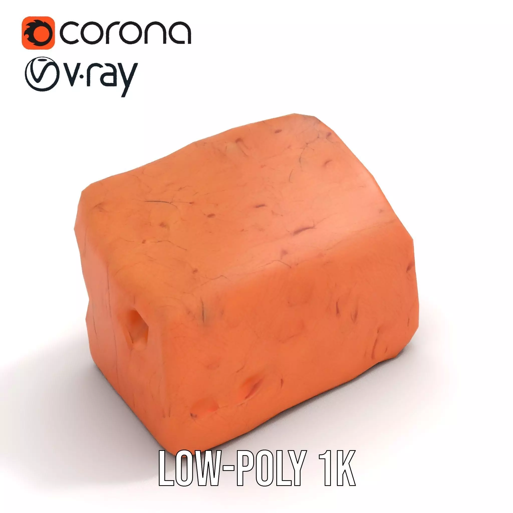 Terracotta Boulder model pack Low-poly 3D model_17