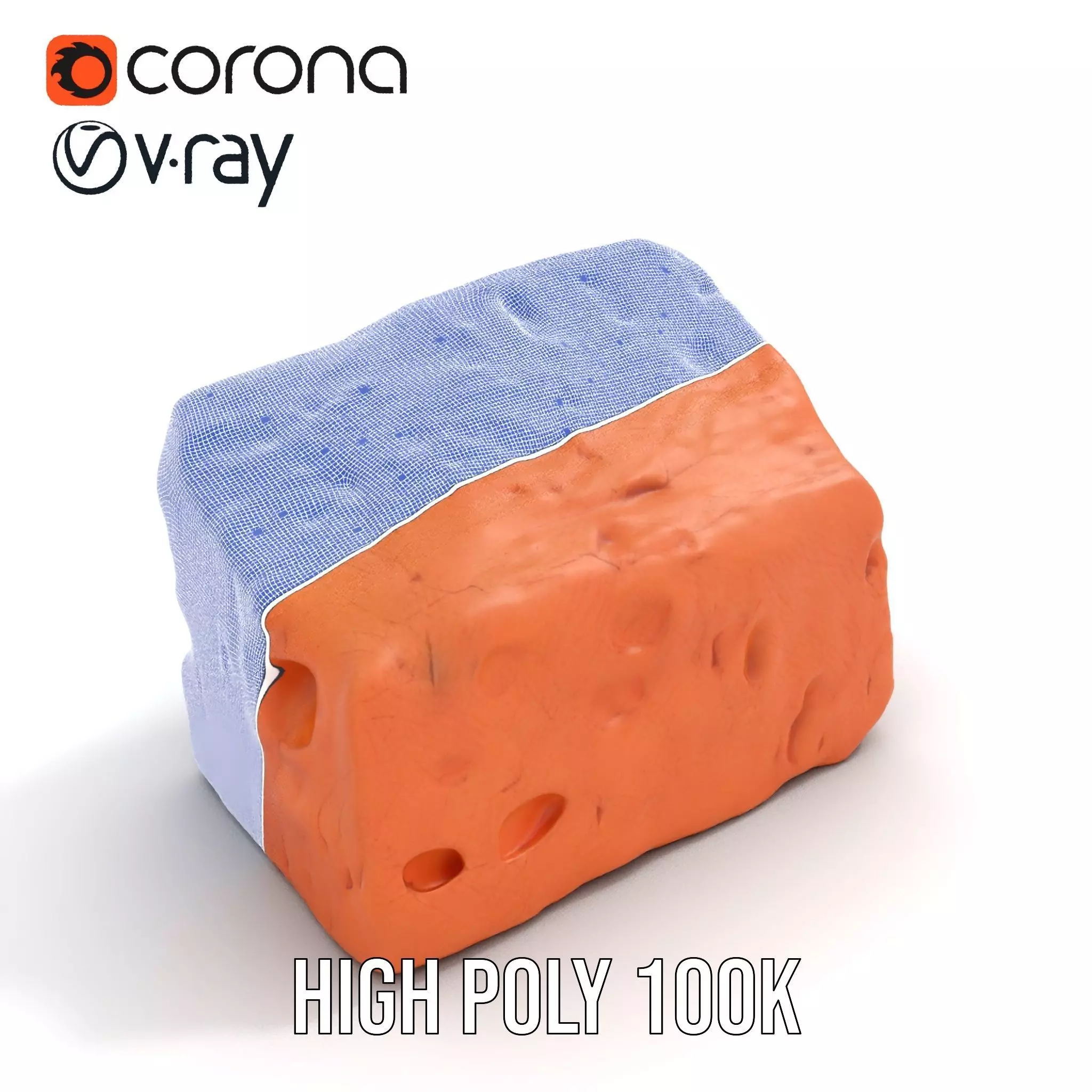 Terracotta Boulder model pack Low-poly 3D model_32