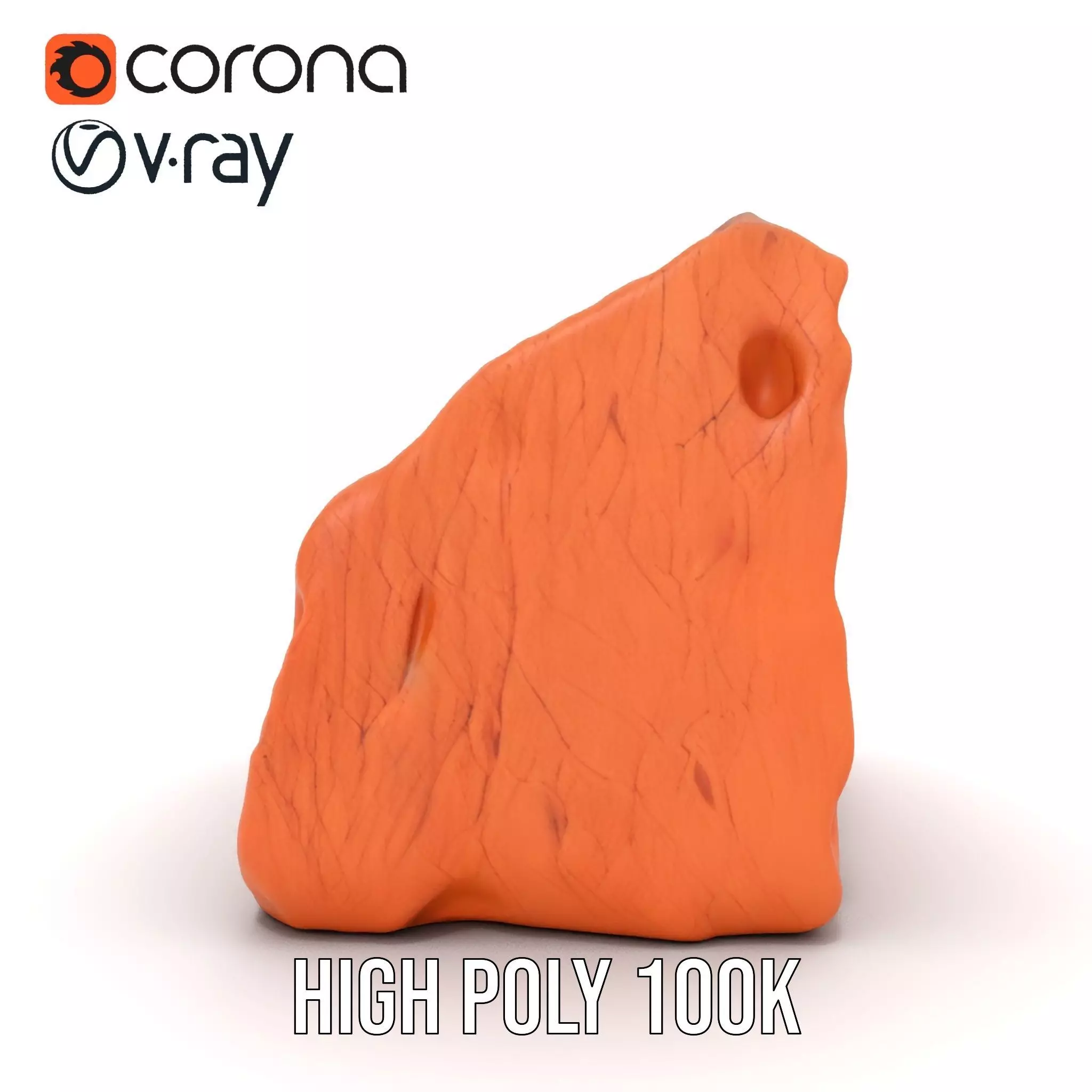 Terracotta Boulder model pack Low-poly 3D model_23