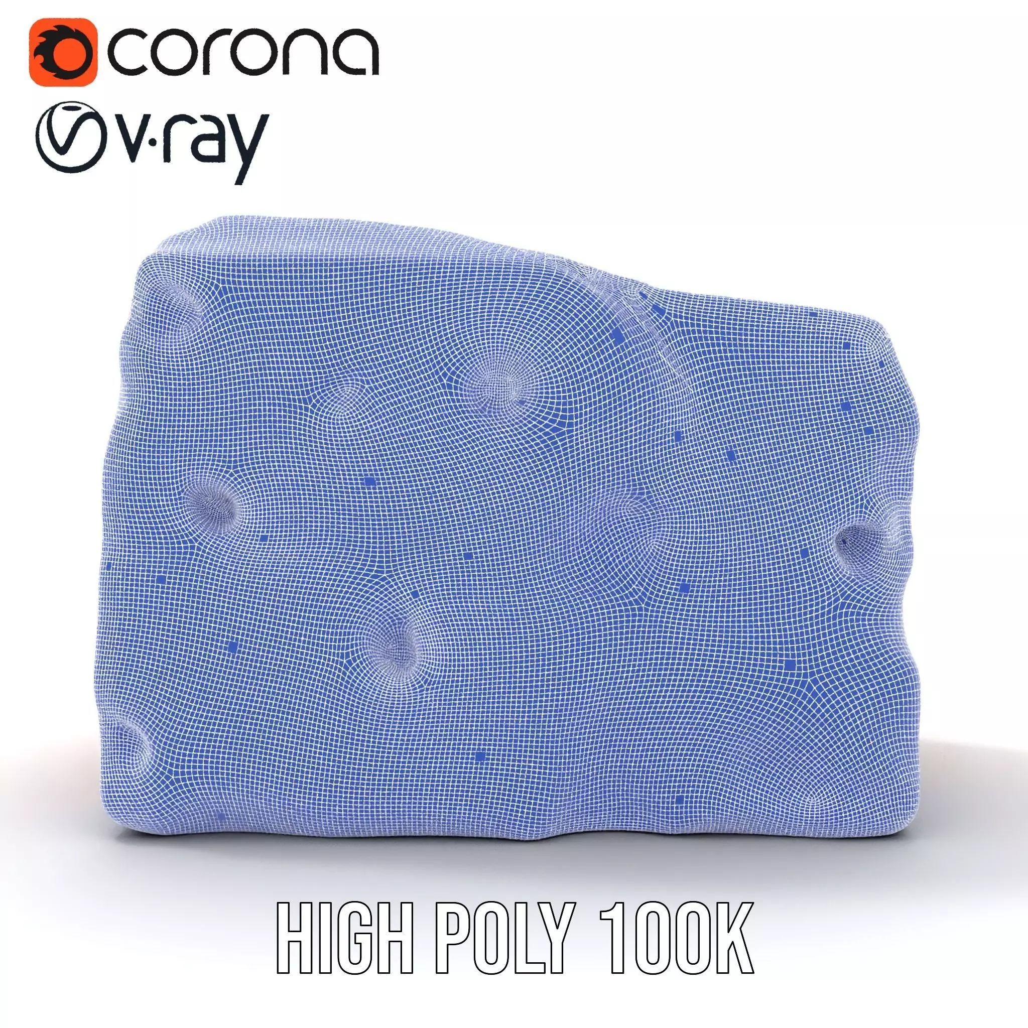 Terracotta Boulder model pack Low-poly 3D model_33