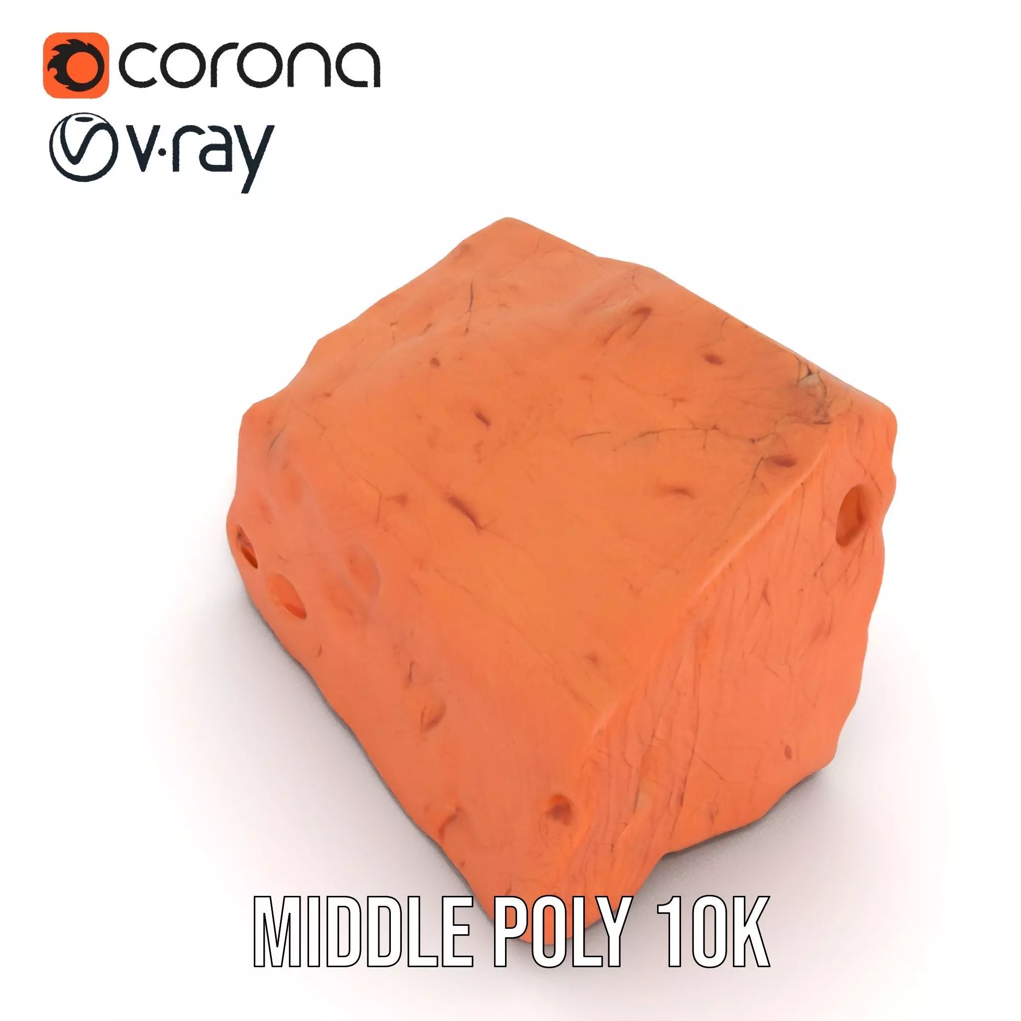 Terracotta Boulder model pack Low-poly 3D model_21