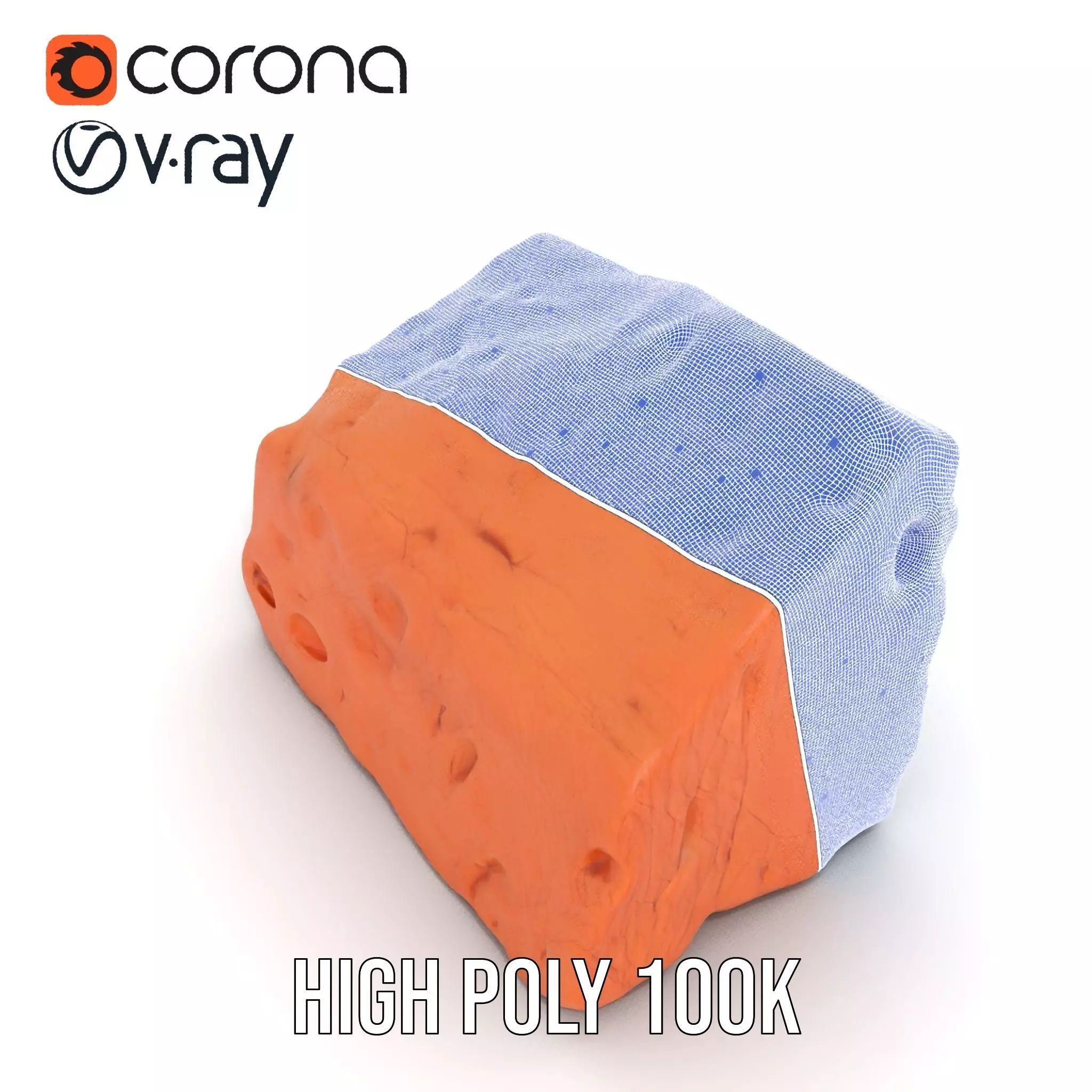 Terracotta Boulder model pack Low-poly 3D model_15
