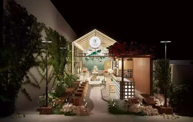 Flower Shop Exterior Model