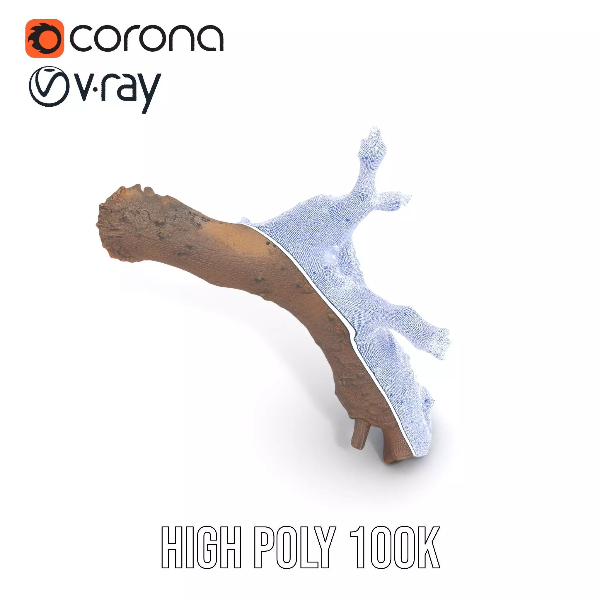 Rustic Tree Branch model pack Low-poly 3D model_33