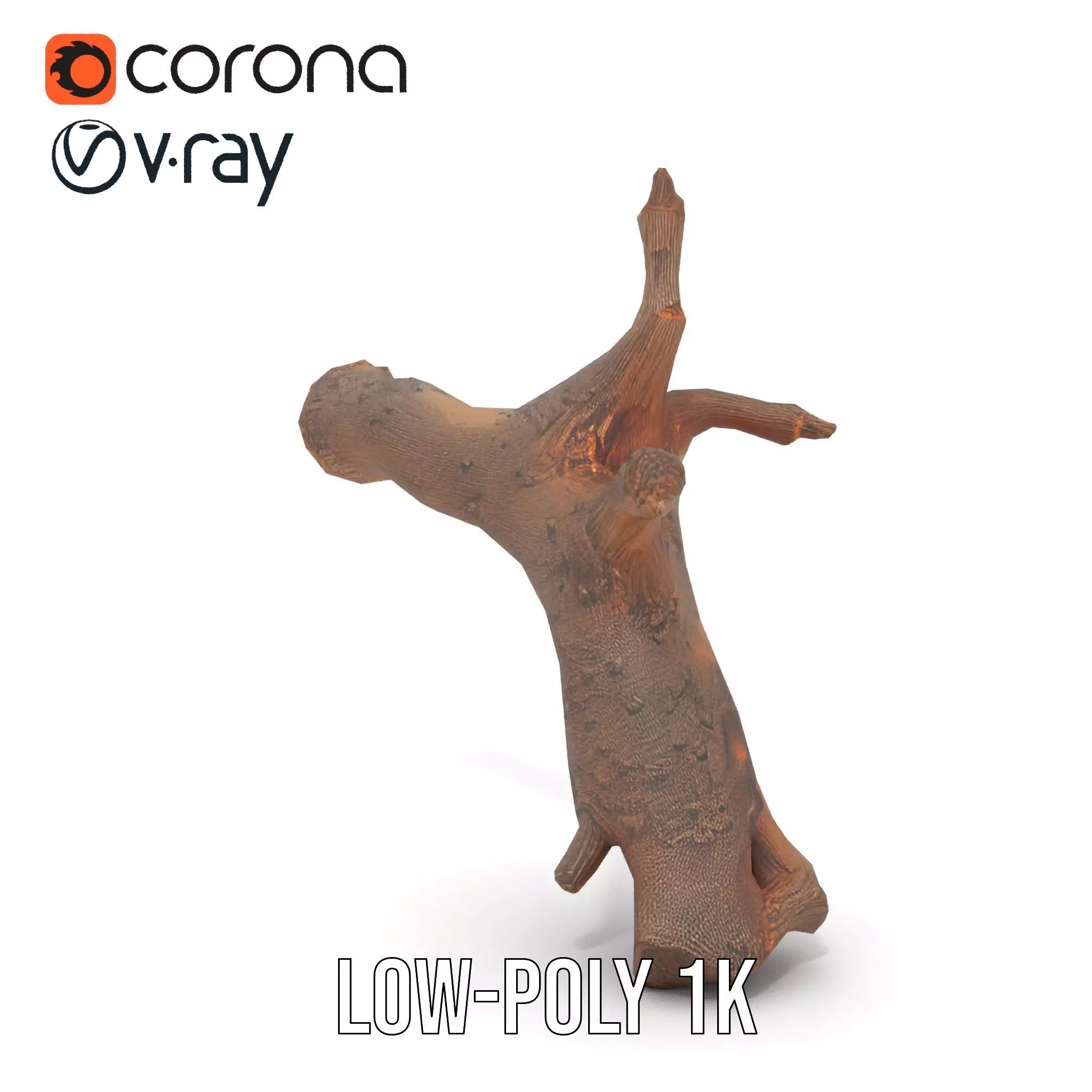 Rustic Tree Branch model pack Low-poly 3D model_14