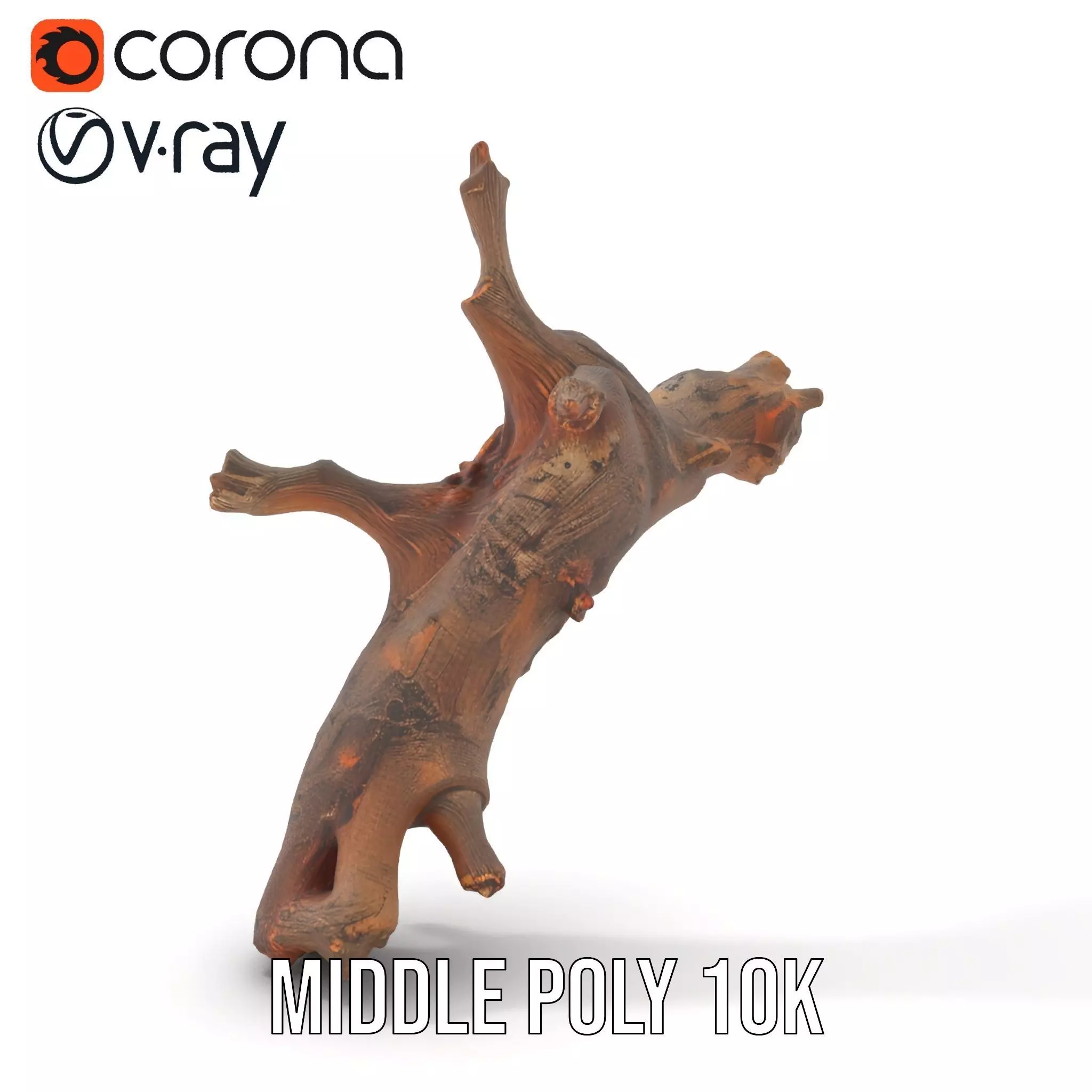 Rustic Tree Branch model pack Low-poly 3D model_11