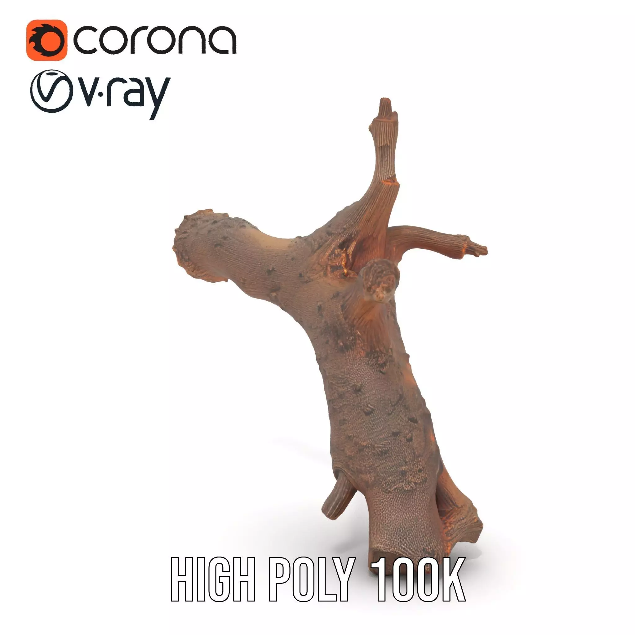 Rustic Tree Branch model pack Low-poly 3D model_26