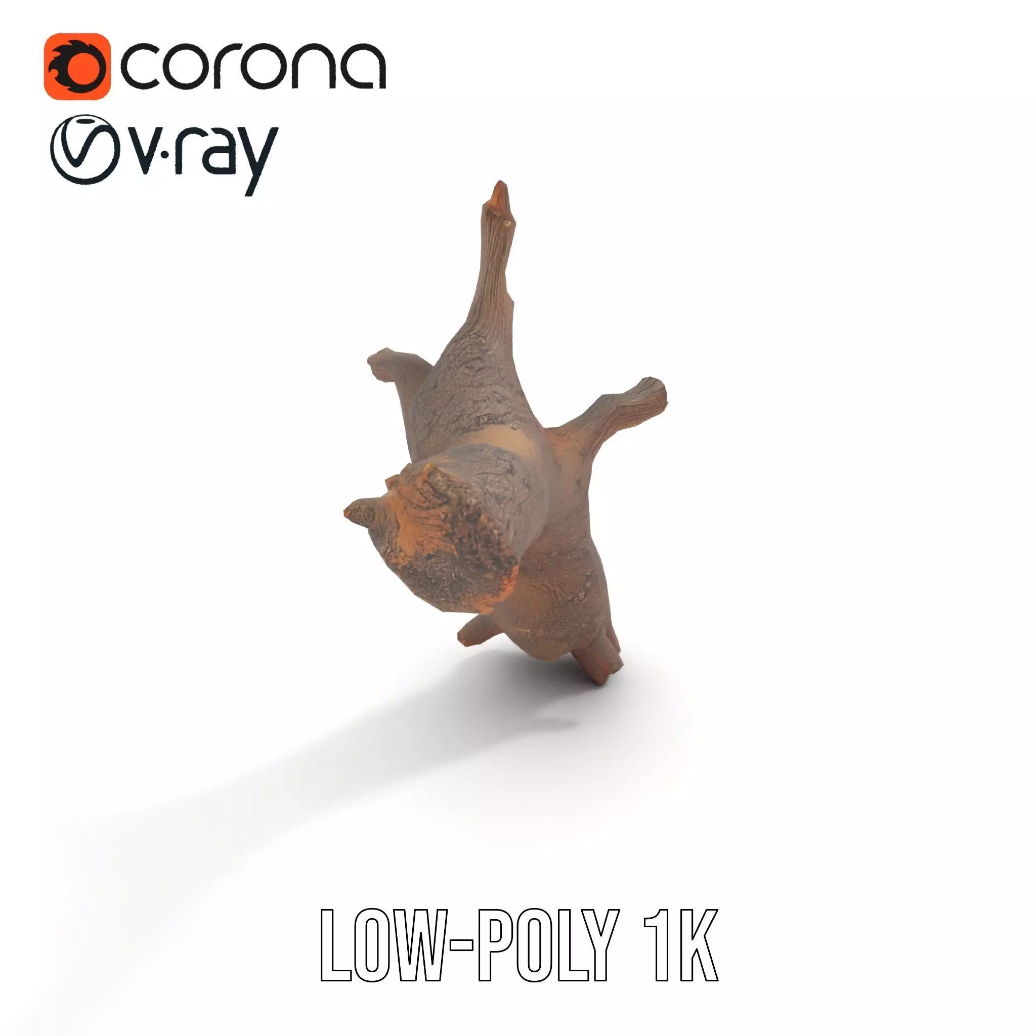 Rustic Tree Branch model pack Low-poly 3D model_25