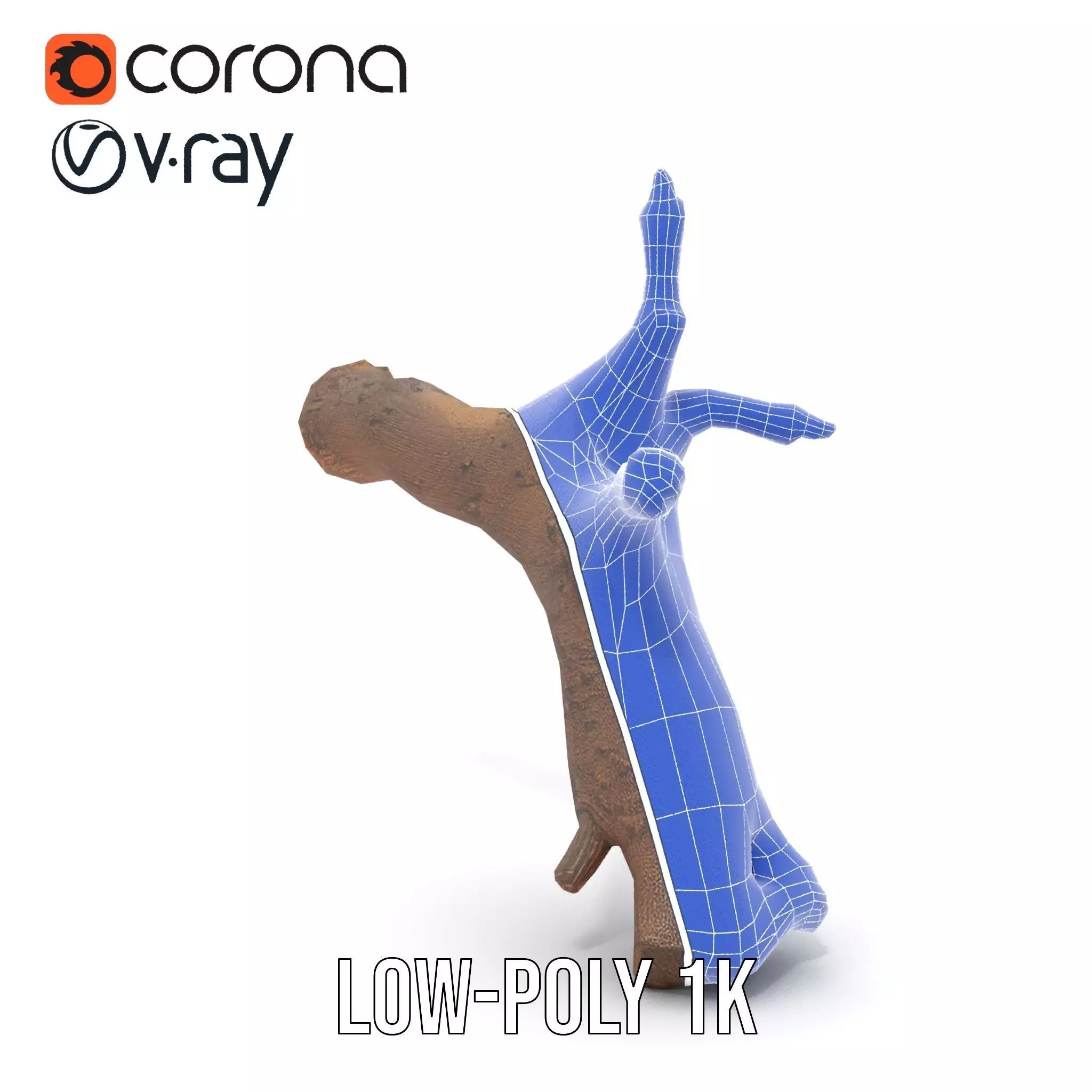 Rustic Tree Branch model pack Low-poly 3D model_31