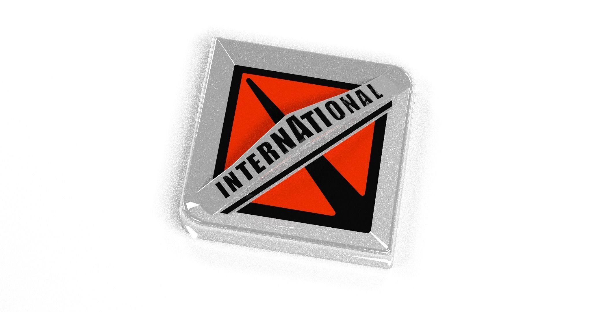 International Truck Logo Free low-poly 3D model_1