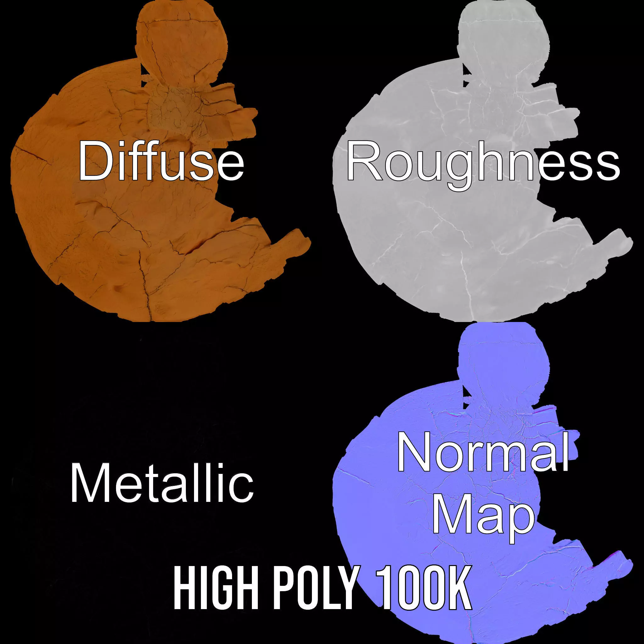 Desert Sandstone Rock model pack Texture_3