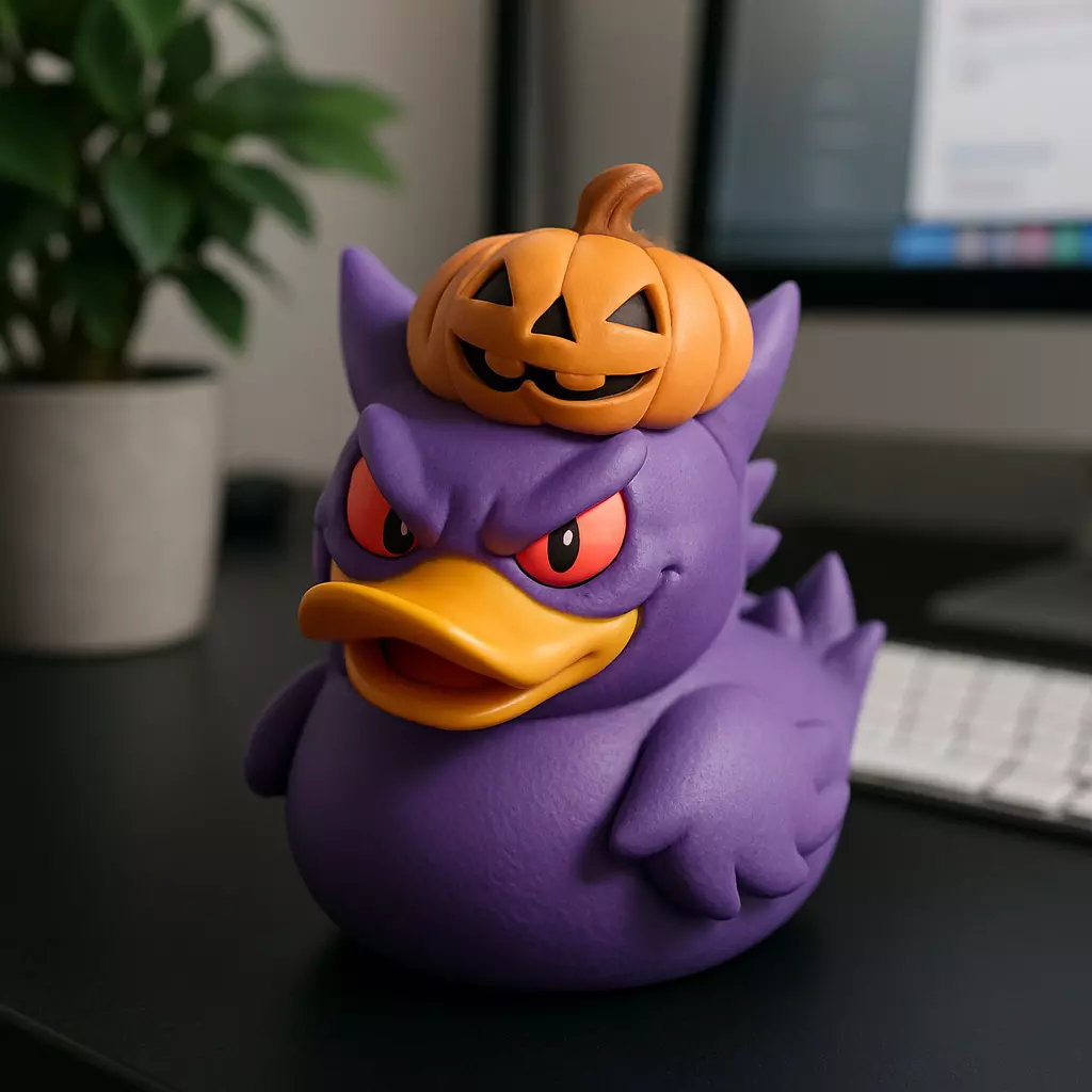 Rubber Duck - Gengar - Pokemon model - 3D print 3D print model