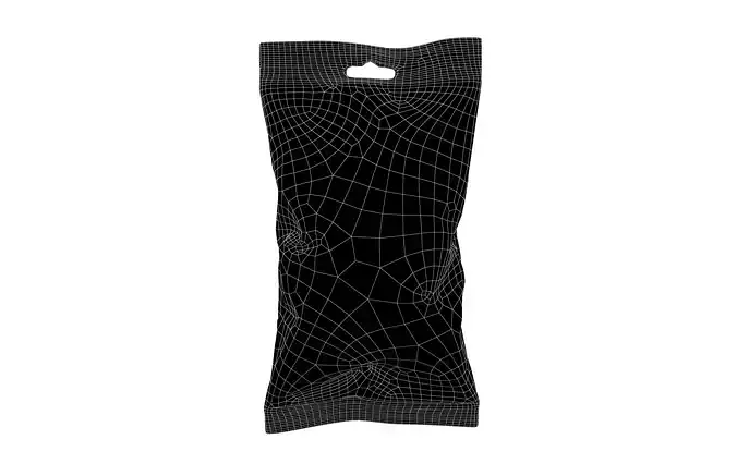 Food Bag Mockup v1 002 Low-poly 3D model 6