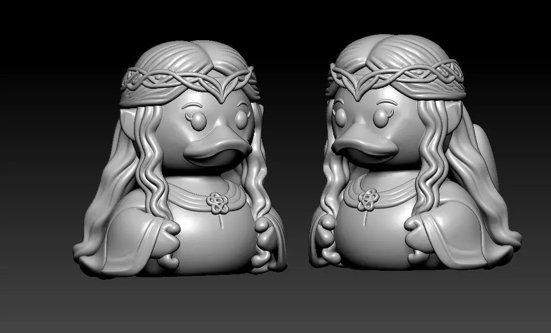 Rubber Duck - Galadriel - Lord of the Rings - 3D print 3D print model_2