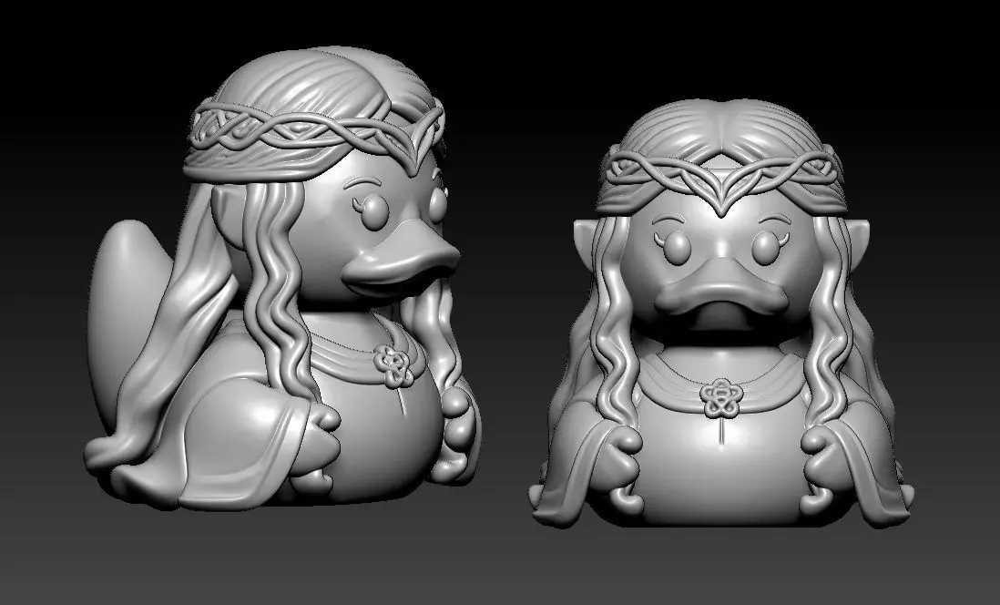 Rubber Duck - Galadriel - Lord of the Rings - 3D print 3D print model_1