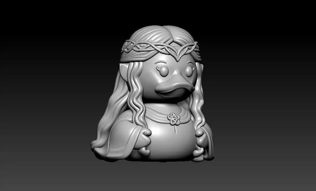 Rubber Duck - Galadriel - Lord of the Rings - 3D print 3D print model_3