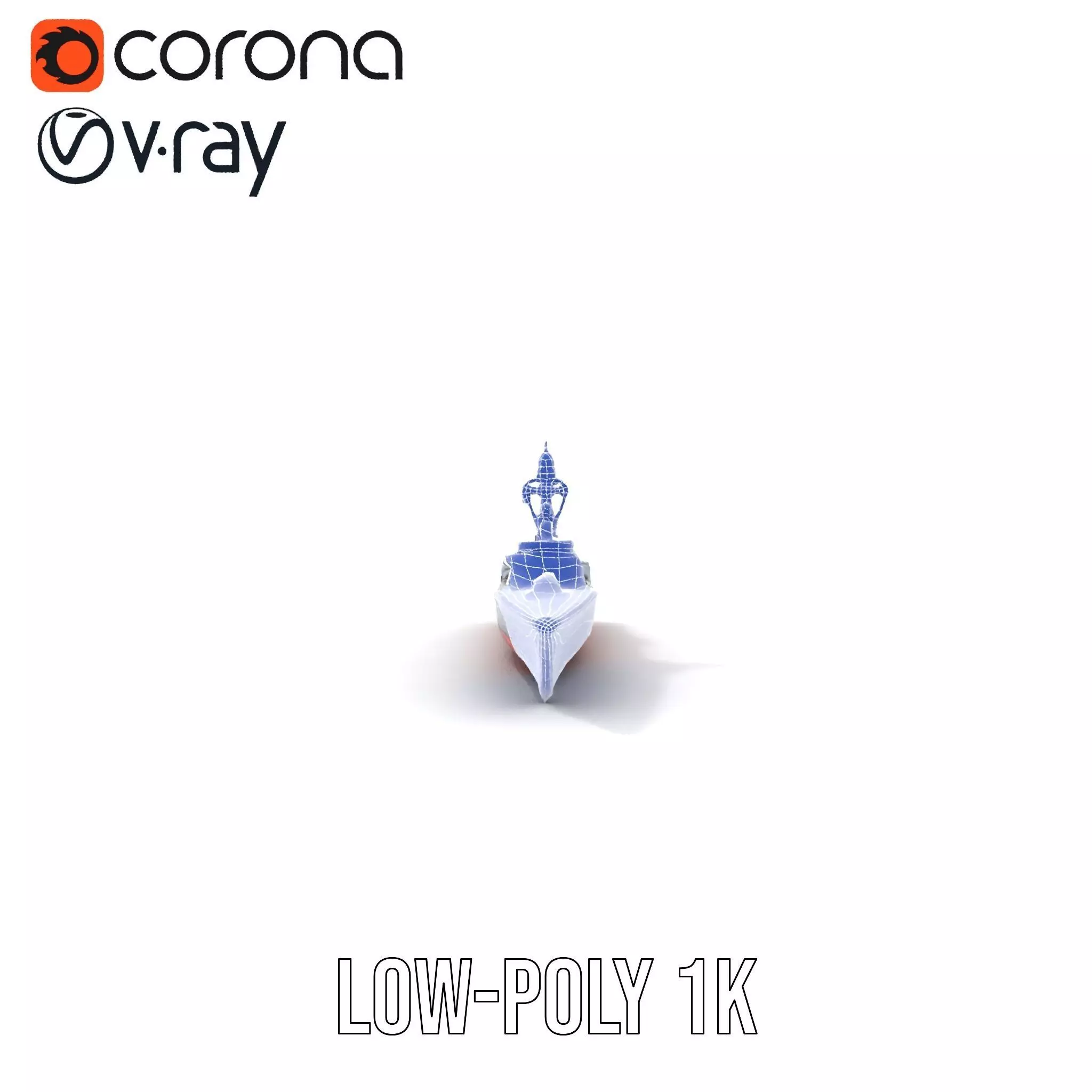 Stealth Destroyer model pack Low-poly 3D model_25