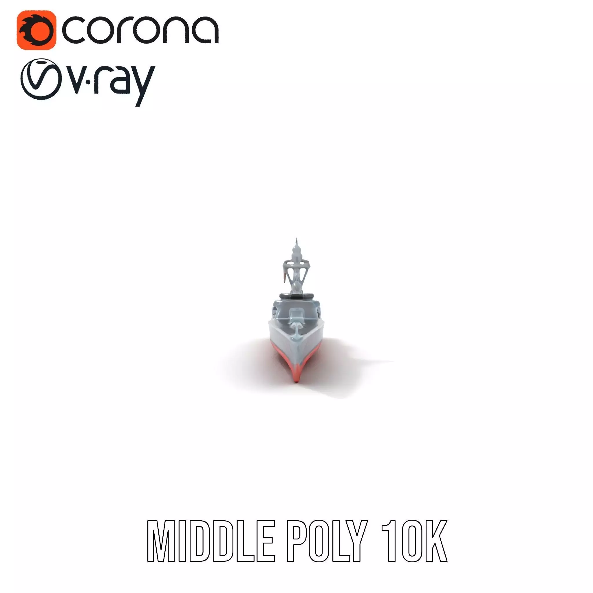 Stealth Destroyer model pack Low-poly 3D model_30