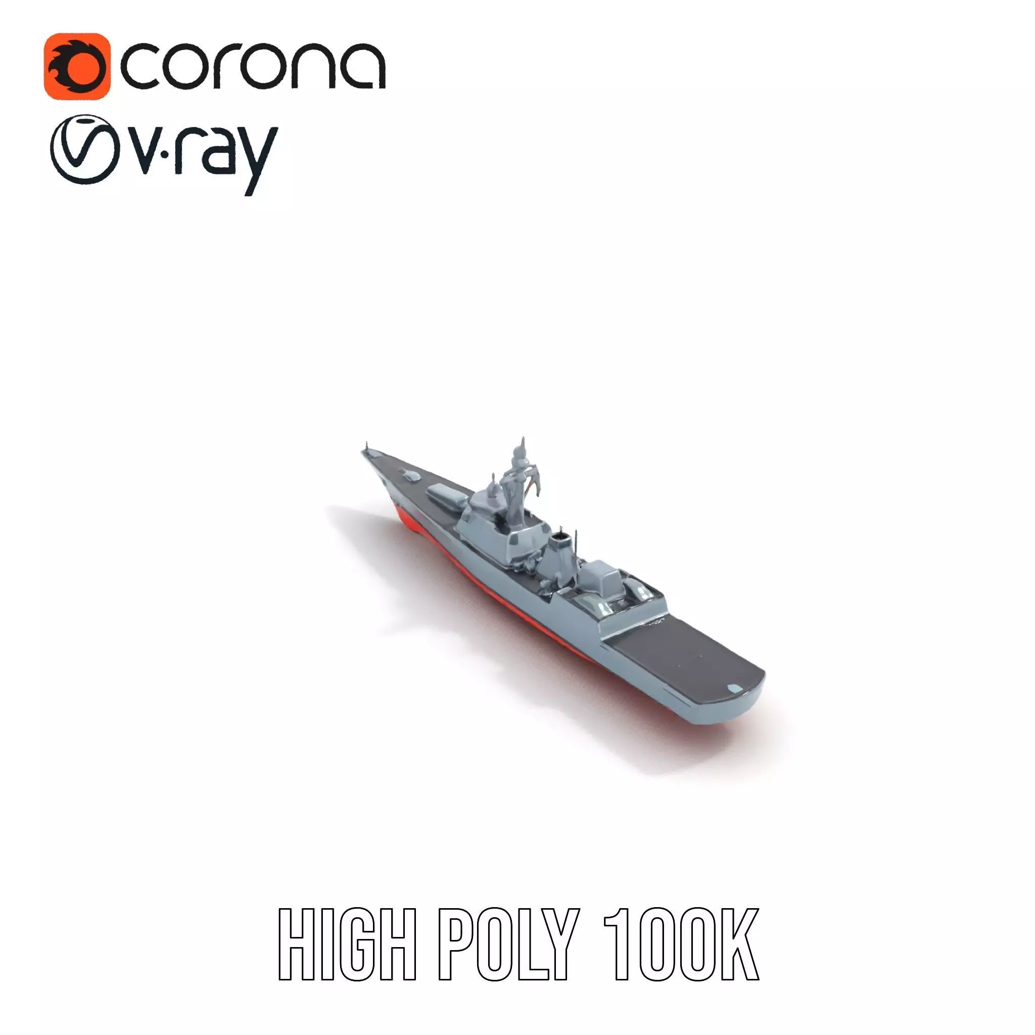 Stealth Destroyer model pack Low-poly 3D model_23