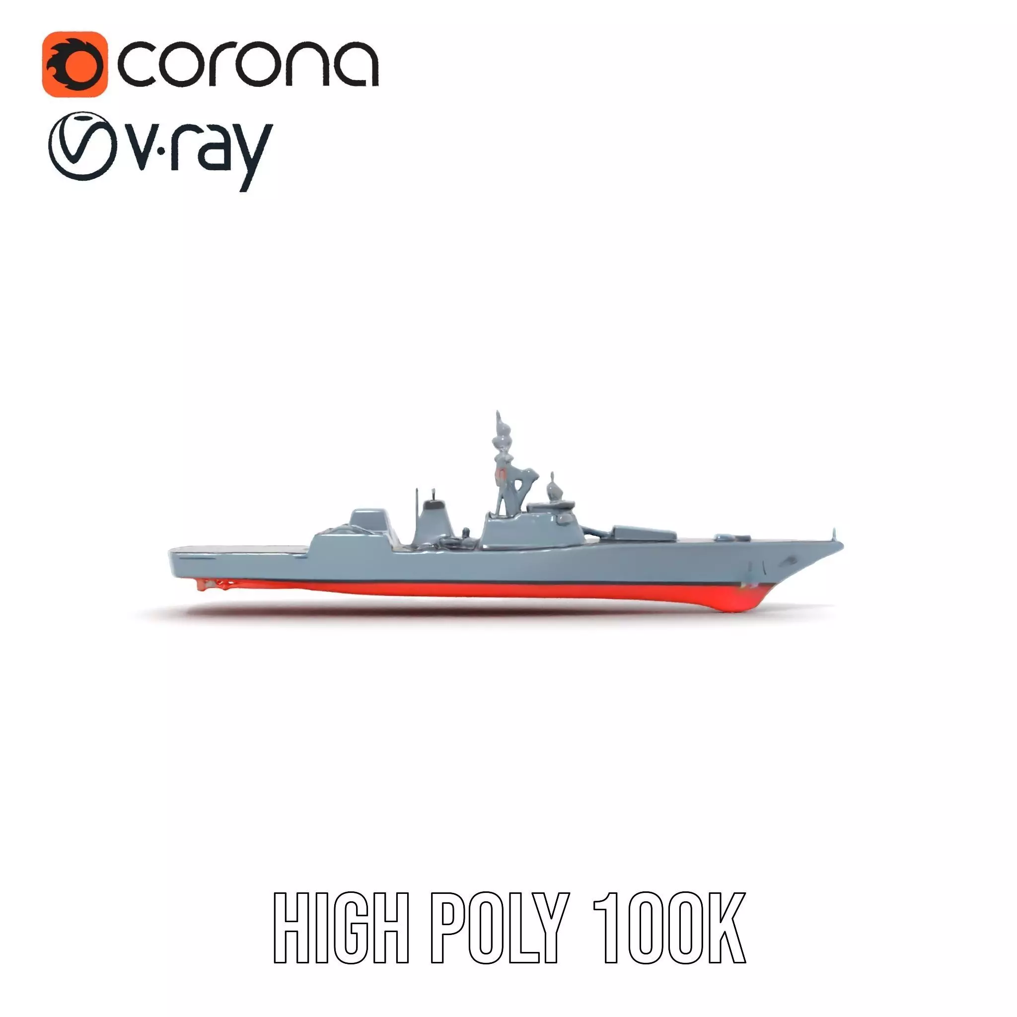 Stealth Destroyer model pack Low-poly 3D model_17