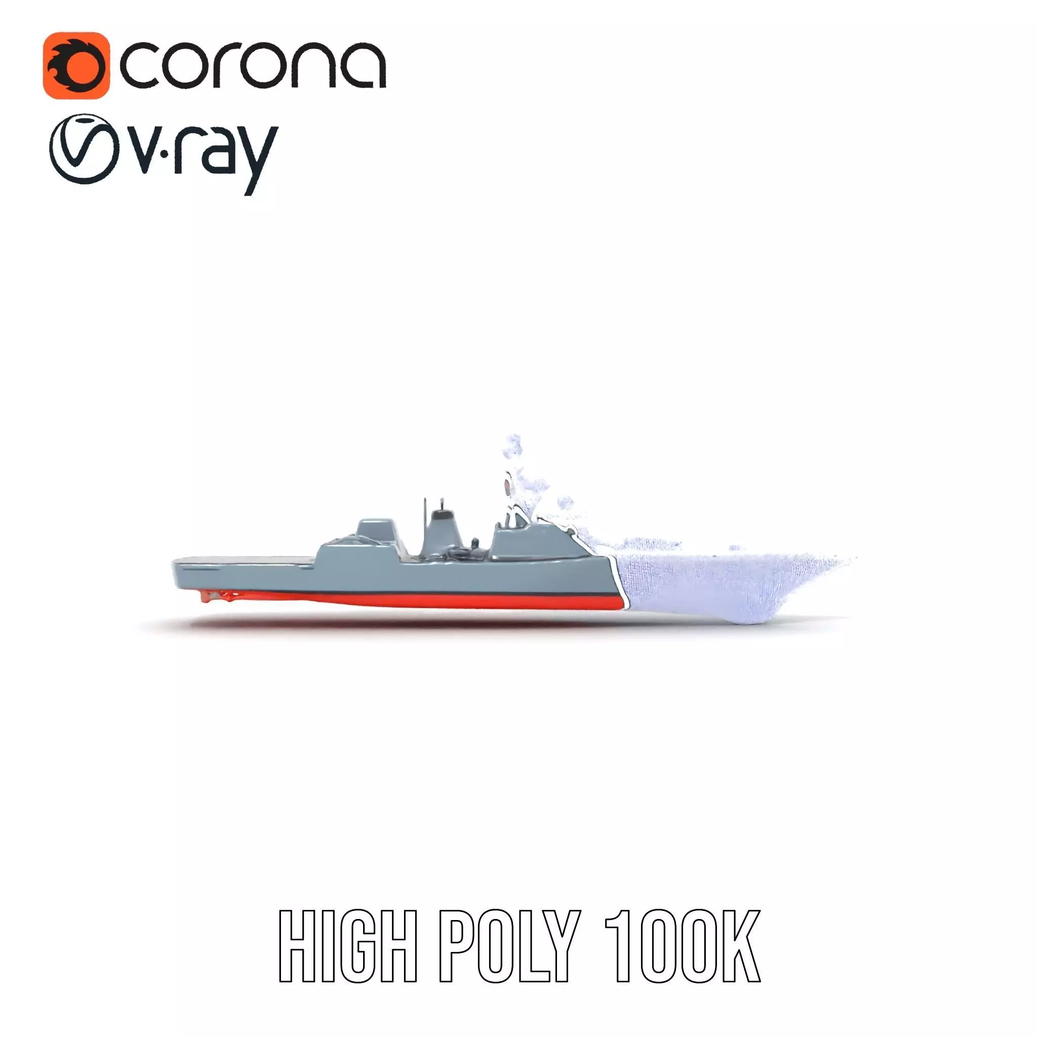 Stealth Destroyer model pack Low-poly 3D model_32